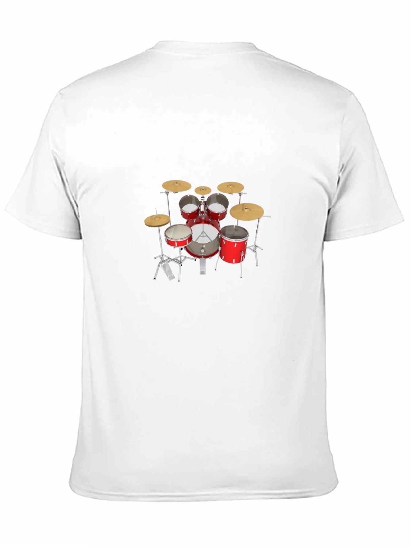 Black Drum Kit Graphic Print Black T-Shirt view 11