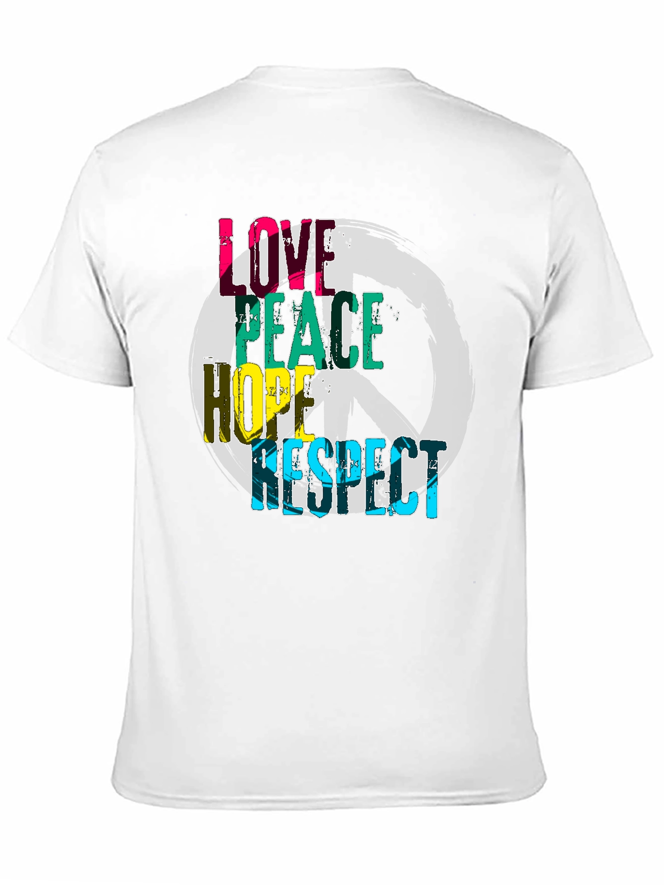 Black Love Peace Hope Respect Graphic T-Shirt view 11