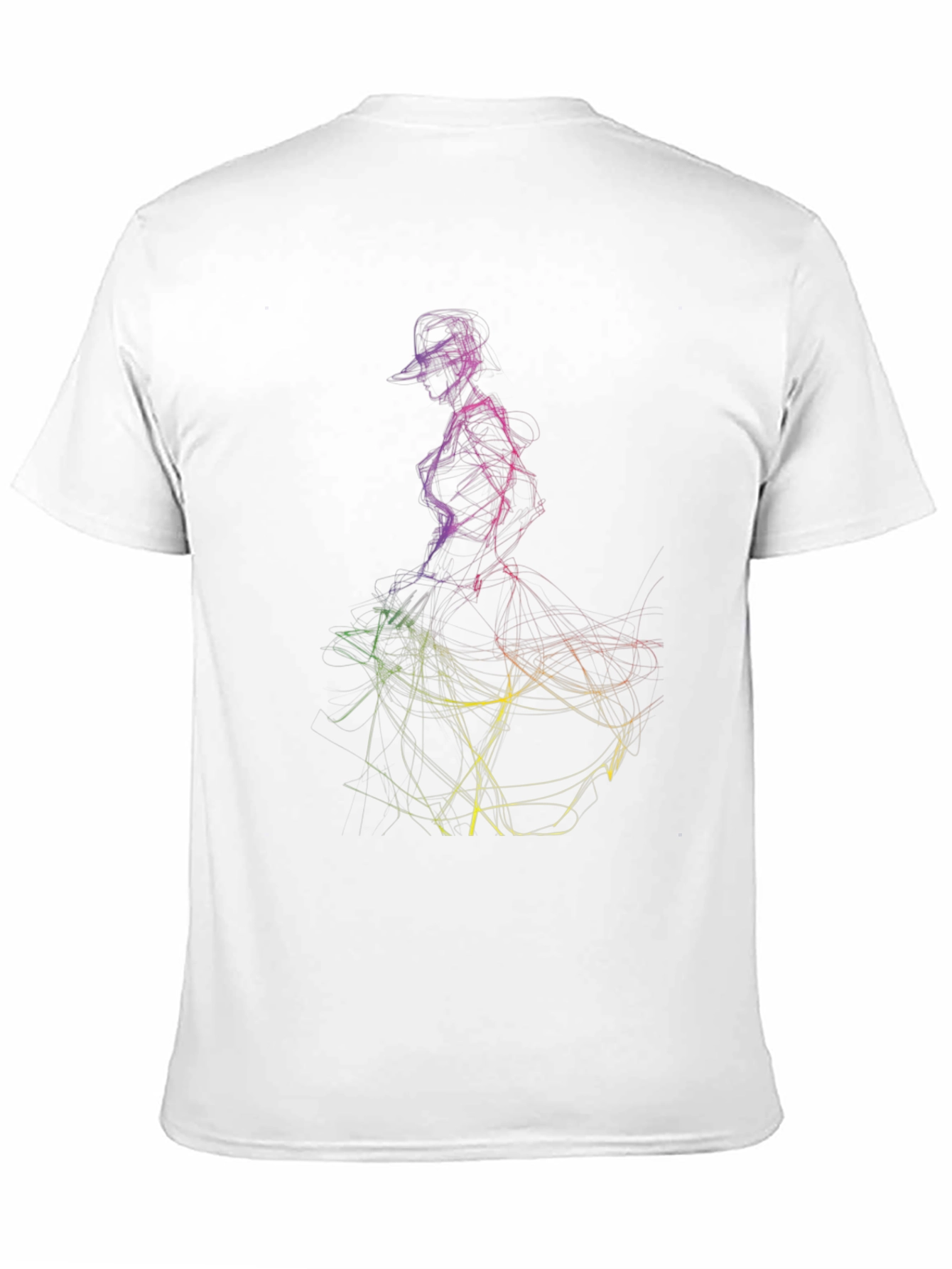 Black Abstract Dancer Graphic Tee - Men's Black T-Shirt view 11