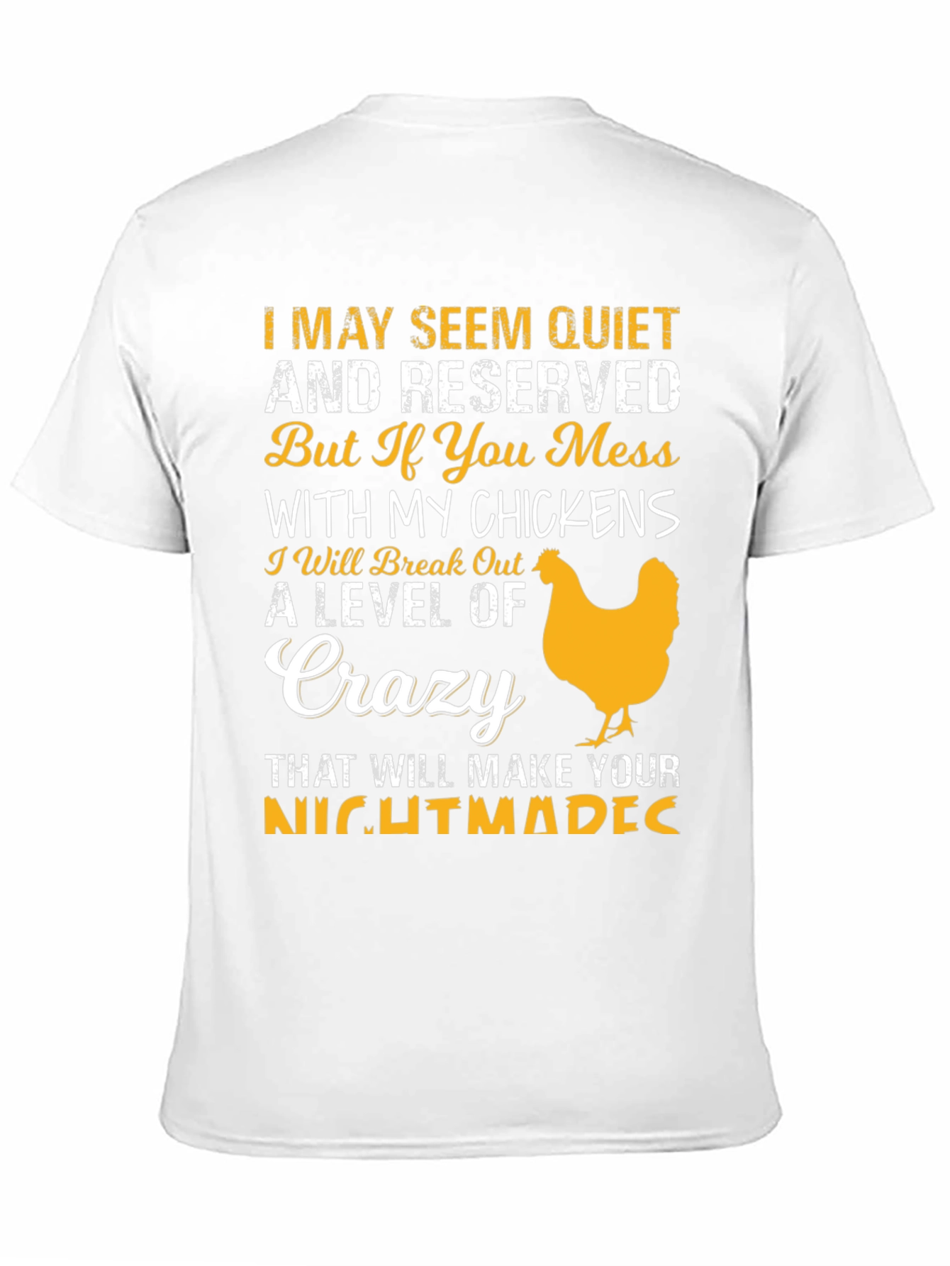 Black Funny Chicken Lover T-Shirt Crazy Level view 11