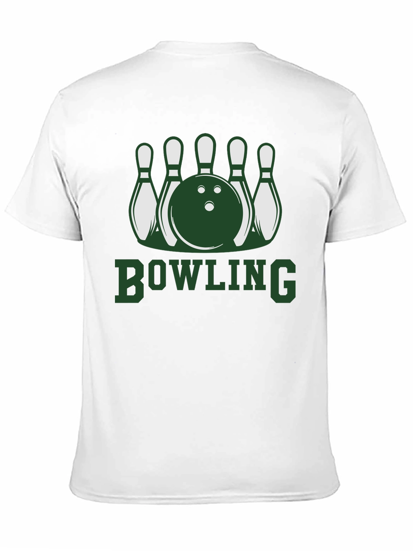 Black Bowling Pins & Ball Graphic T-Shirt view 11