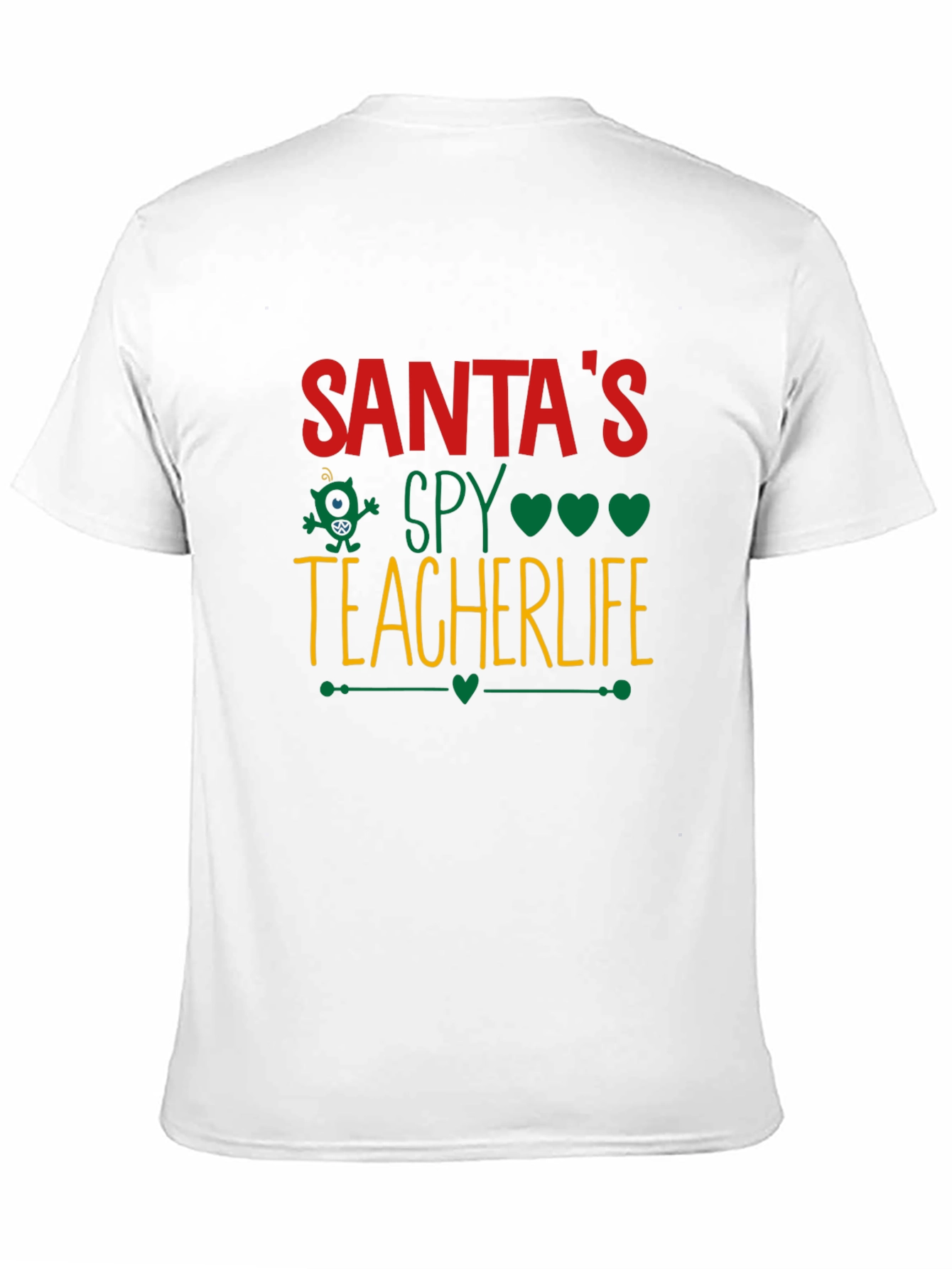 Black Santa's Spy Teacher Life T-Shirt view 11