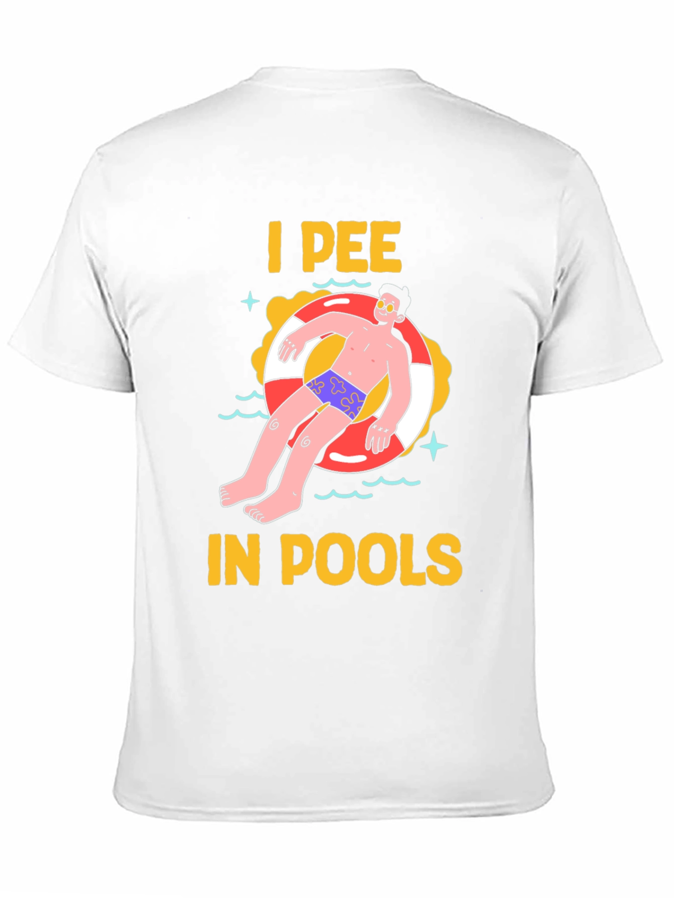 Black I Pee in Pools Graphic Tee view 11