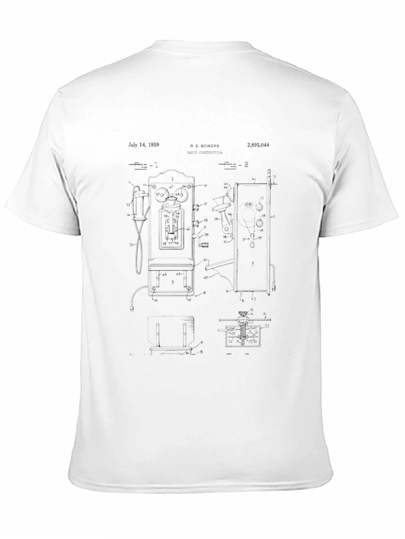 Black Men's Black Graphic Print T-Shirt view 11