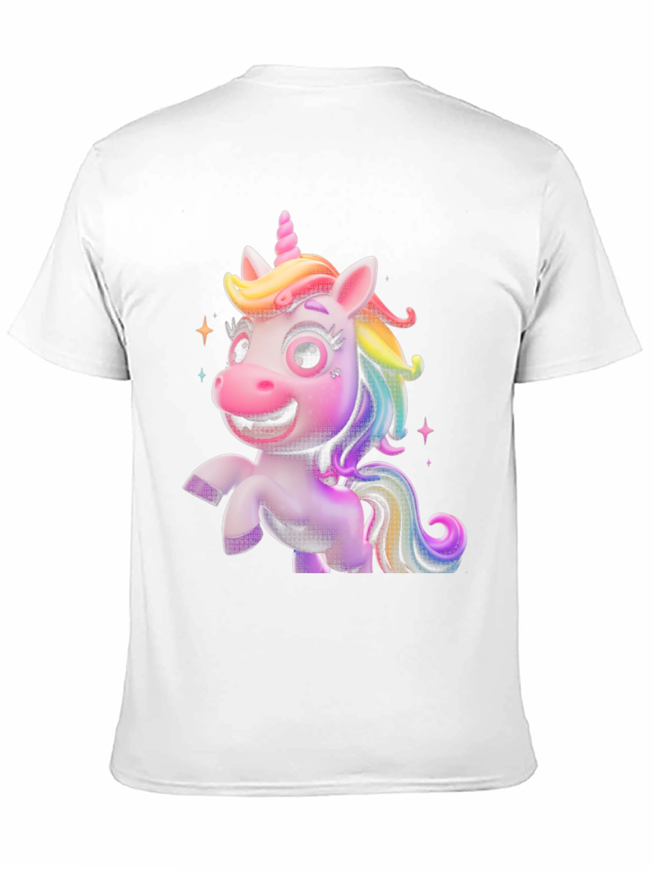 Black Cute Unicorn Graphic Tee - Black T-Shirt view 11
