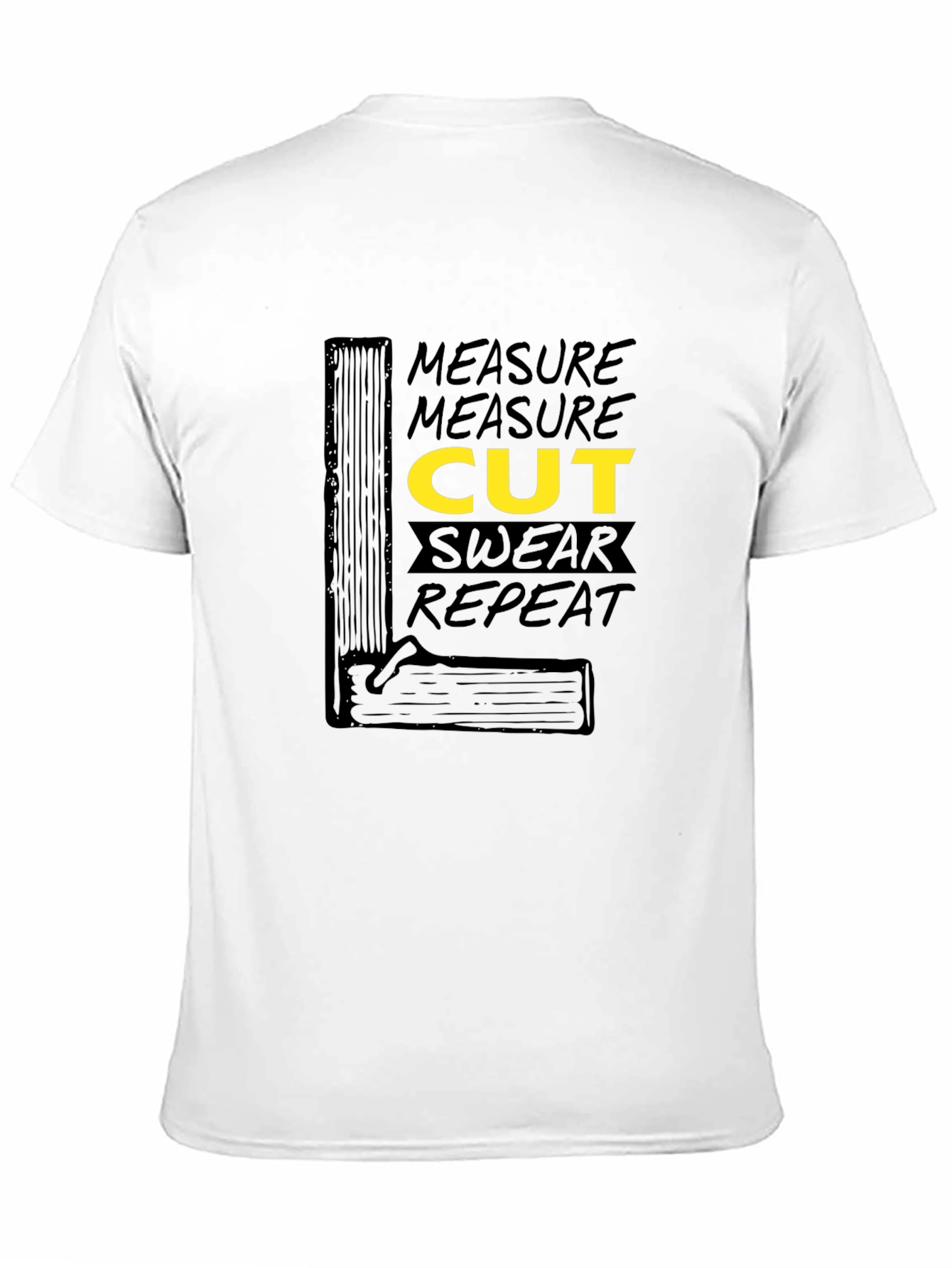 Black Measure Cut Swear Repeat Graphic T-Shirt view 11