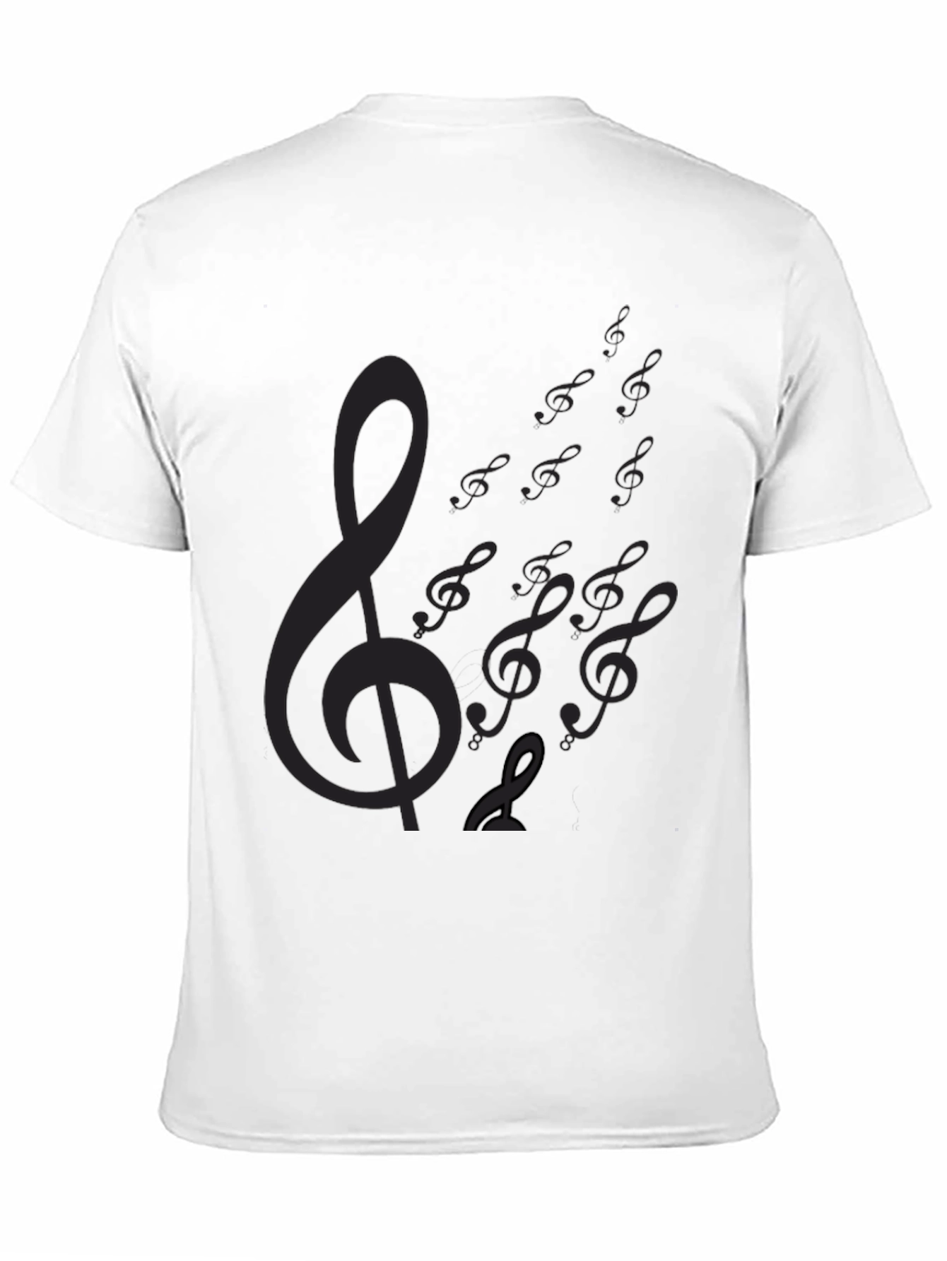 Black Men's Black Music Note Graphic Tee view 11