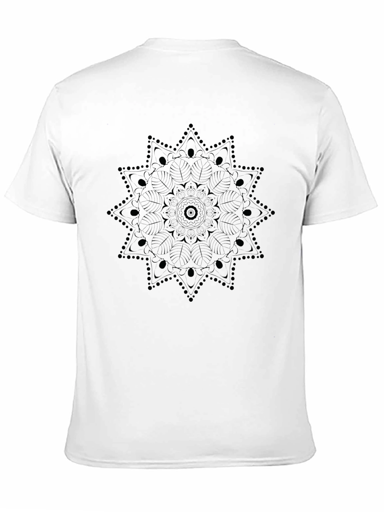 Black Men's Black Mandala Graphic Tee view 11