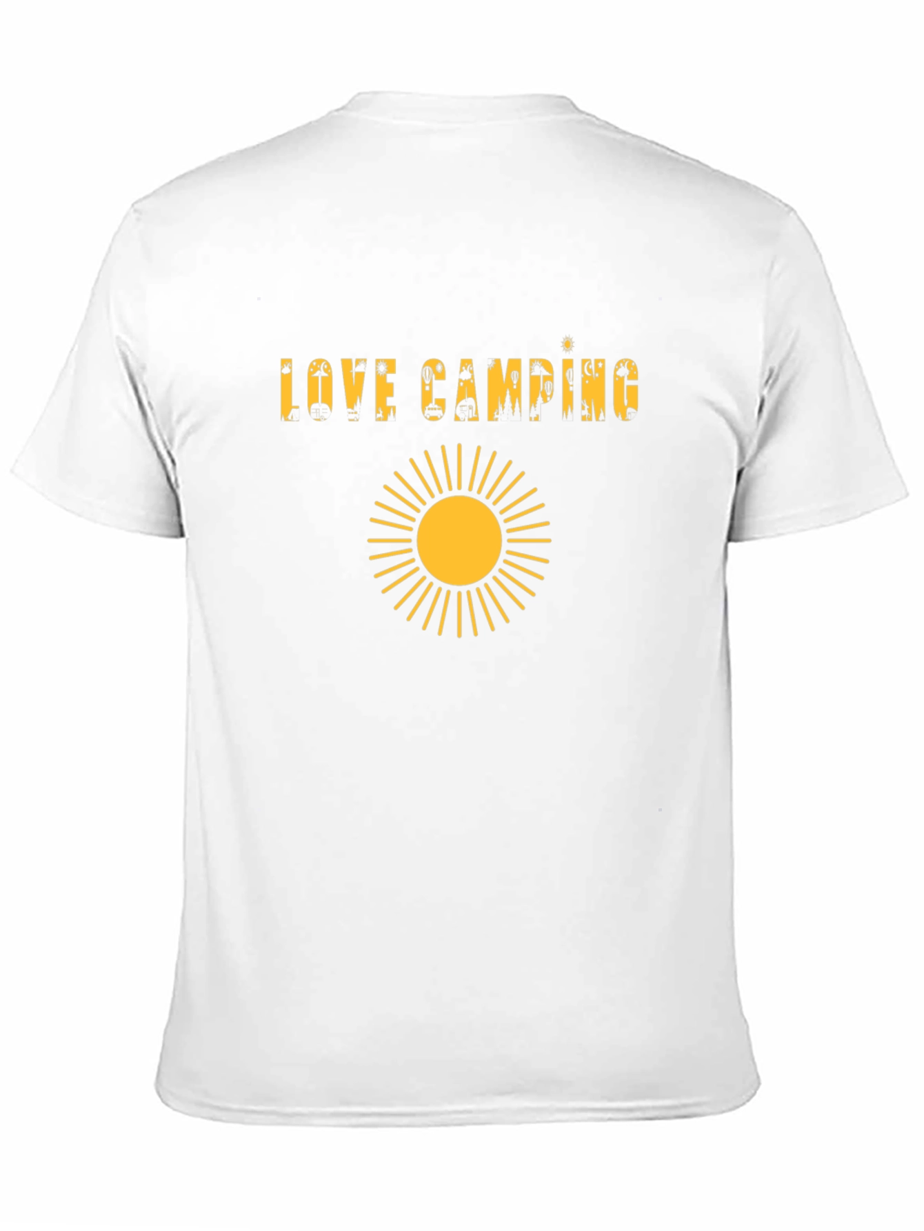 Black Love Camping Graphic Tee - Sun Design view 11