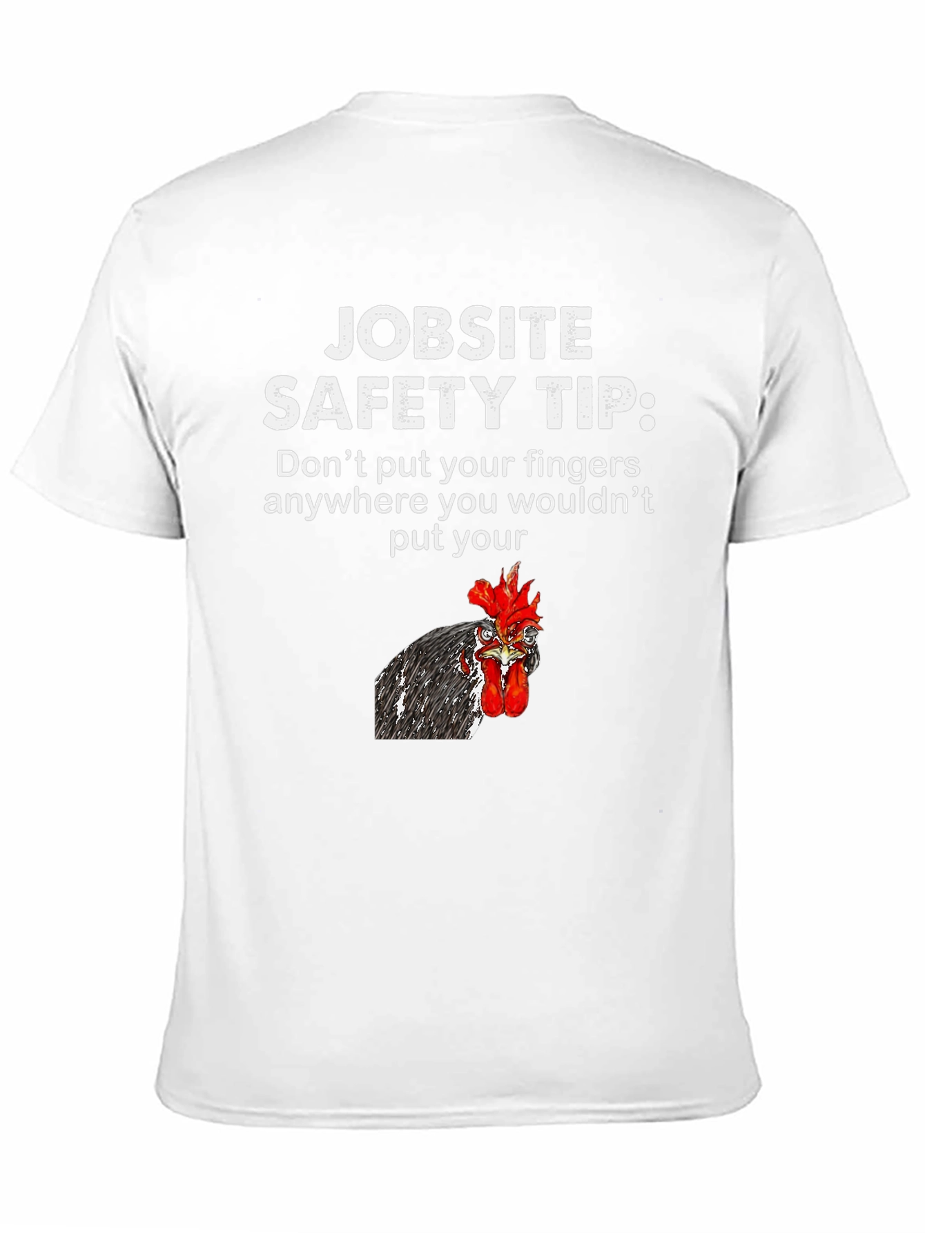 Black Jobsite Safety Tip Chicken T-Shirt view 11