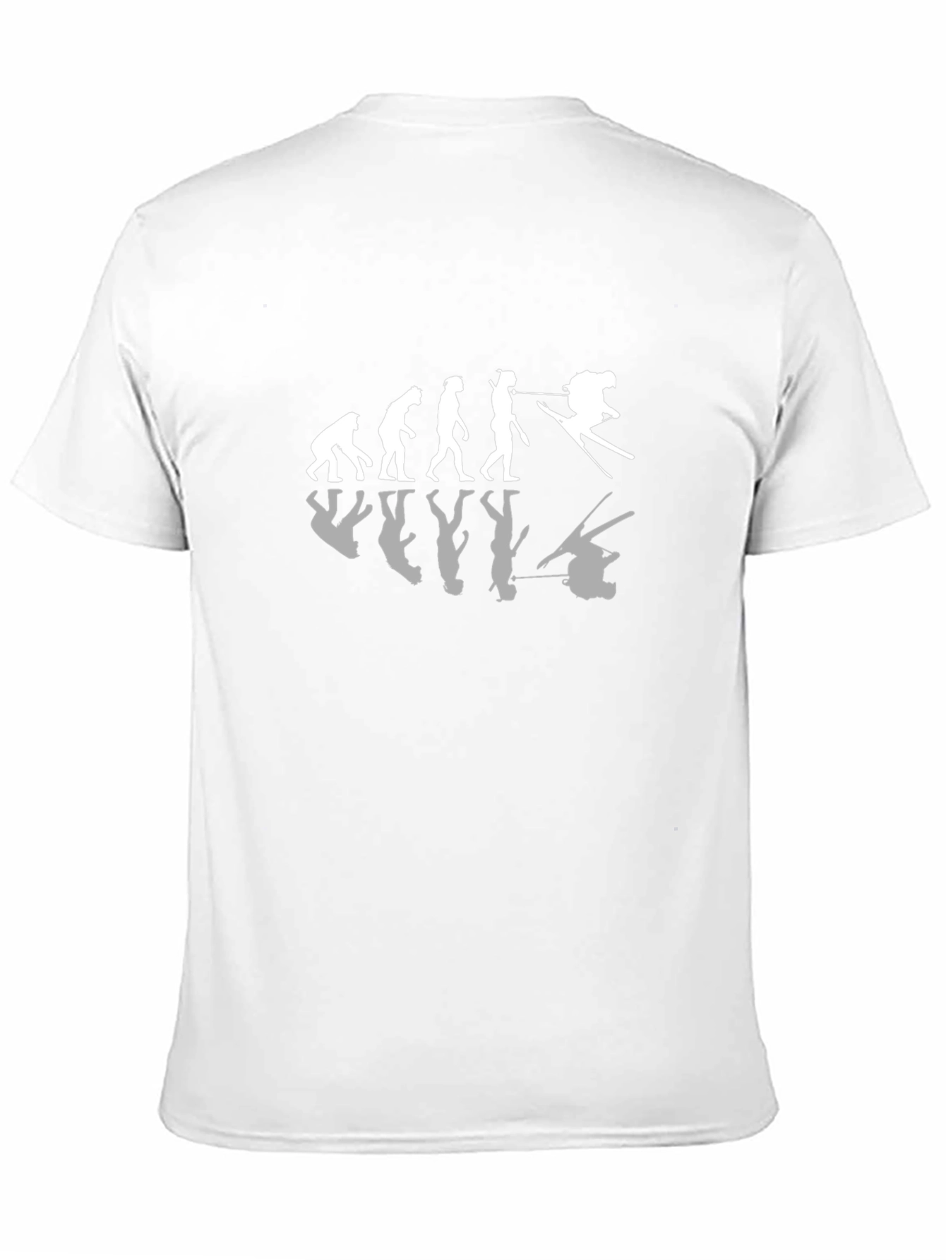 Black Ski Evolution T-Shirt - Black Cotton Tee view 11