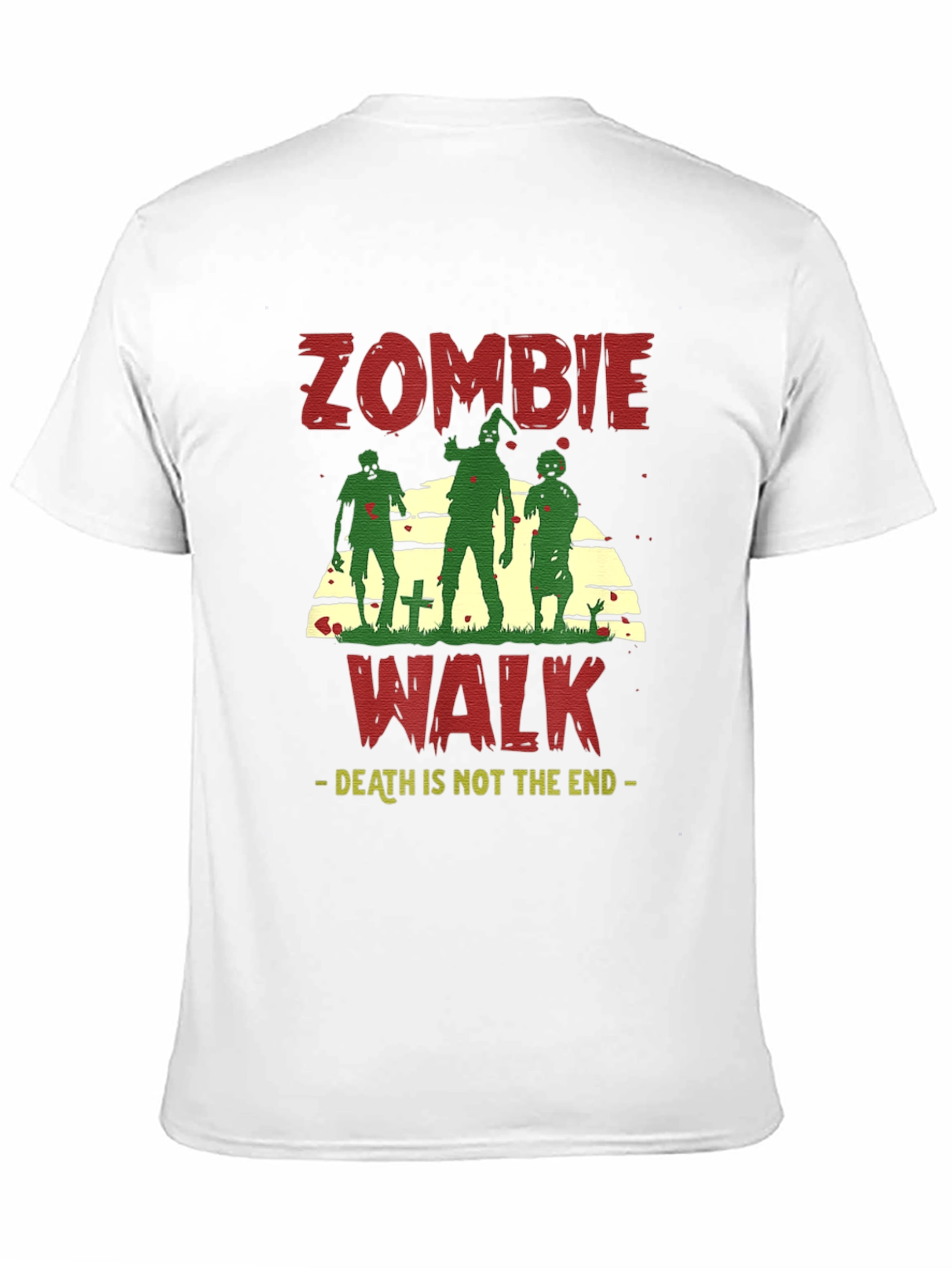 Black Zombie Walk Graphic T-Shirt - Death is Not the End view 11