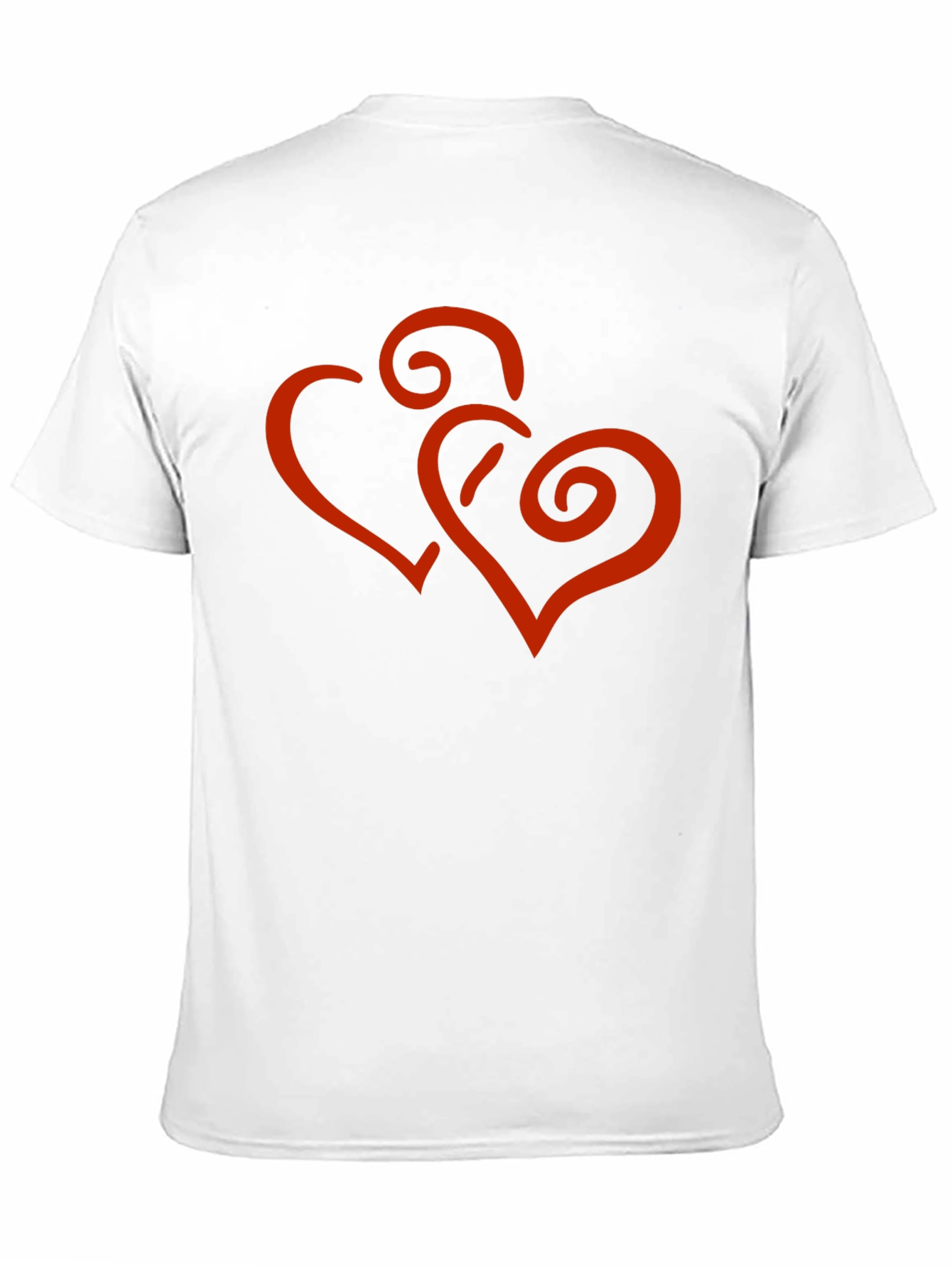 Black Stylish Black Tee with Red Heart Design view 11
