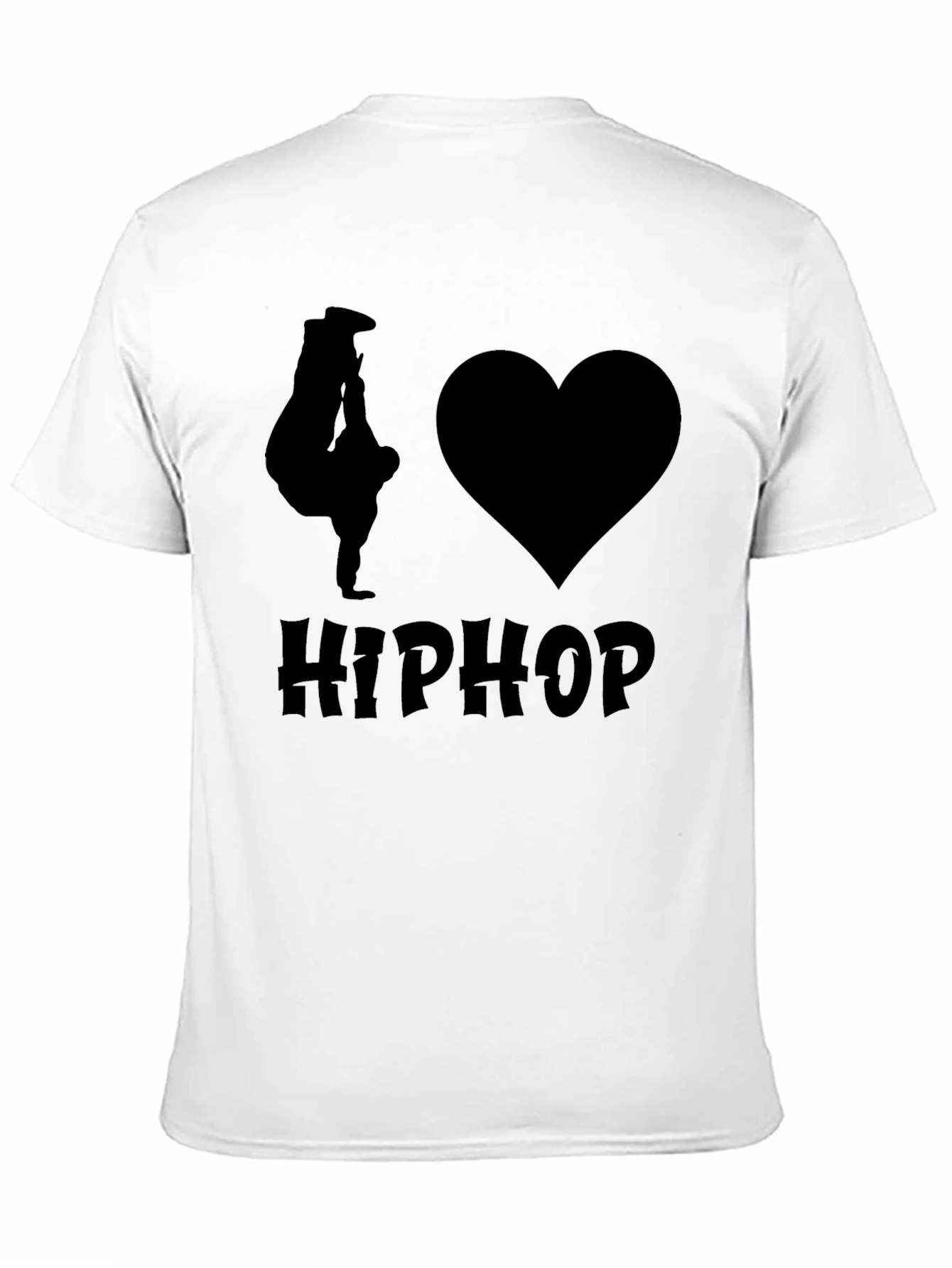 Black I Love Hip Hop Black Graphic T-Shirt view 11