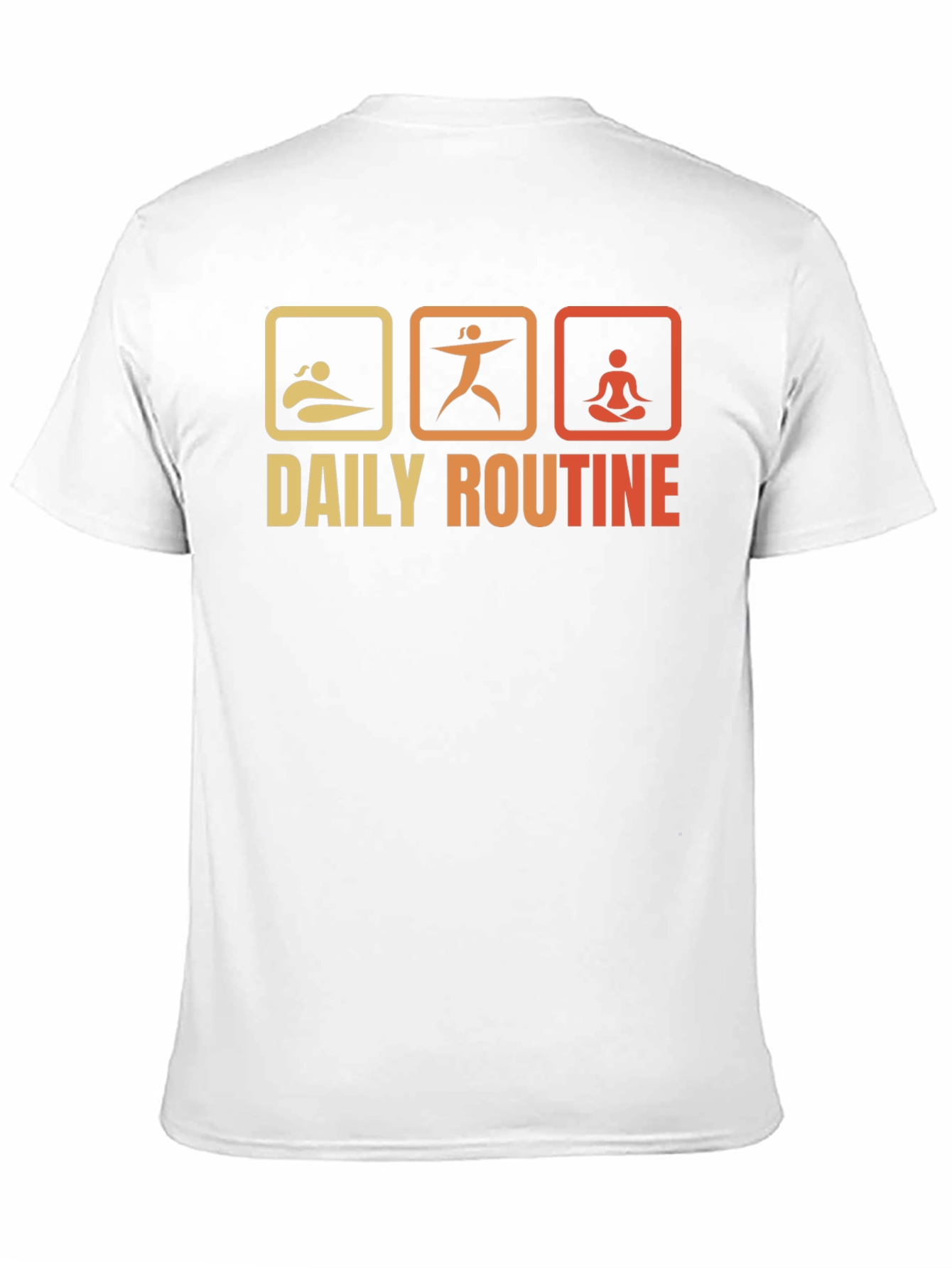 Black Daily Routine T-Shirt - Swim, Exercise, Meditate view 11