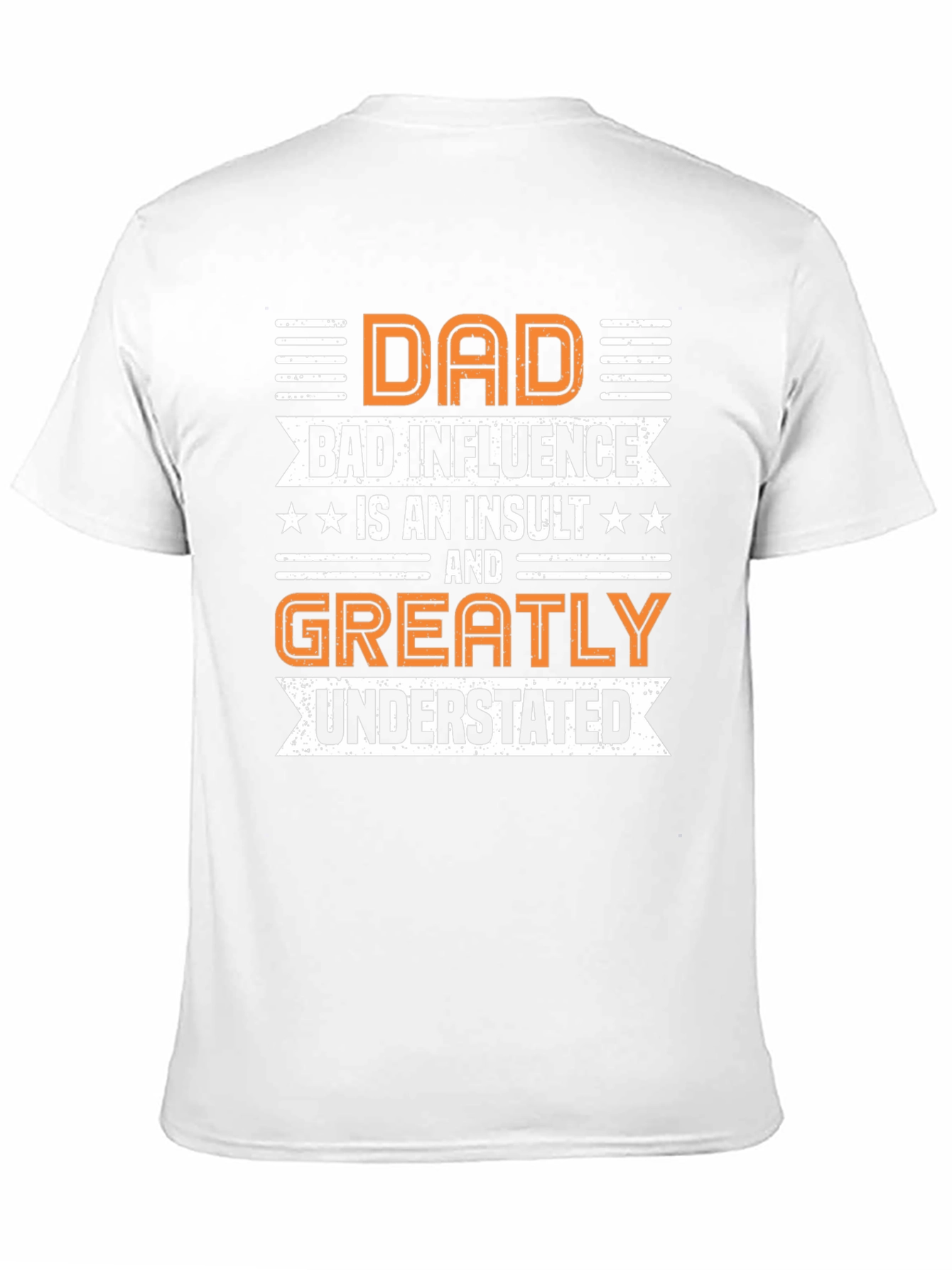 Black Dad Bad Influence Funny T-Shirt view 11