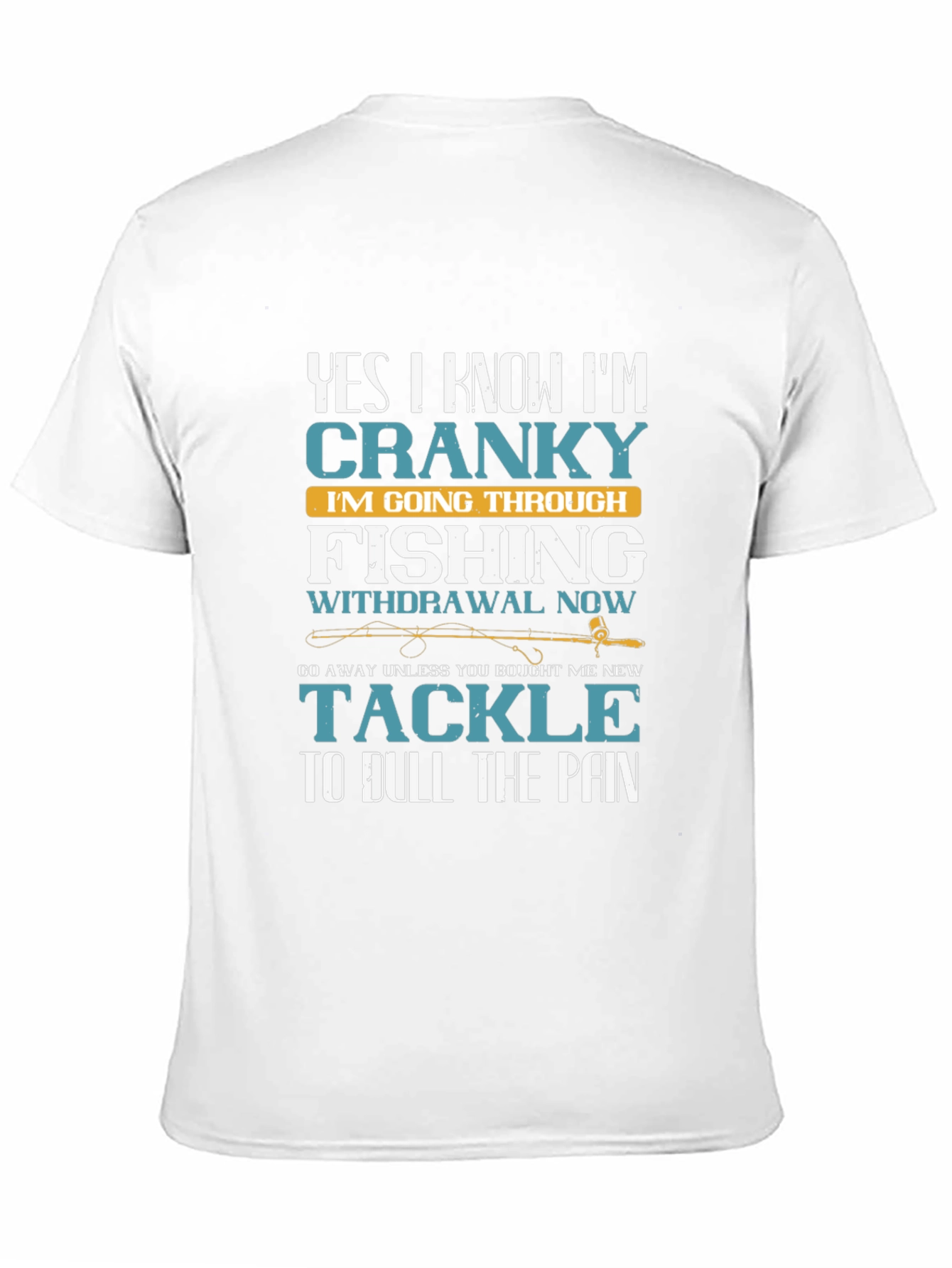 Black Funny Fishing Withdrawal Graphic T-Shirt view 11