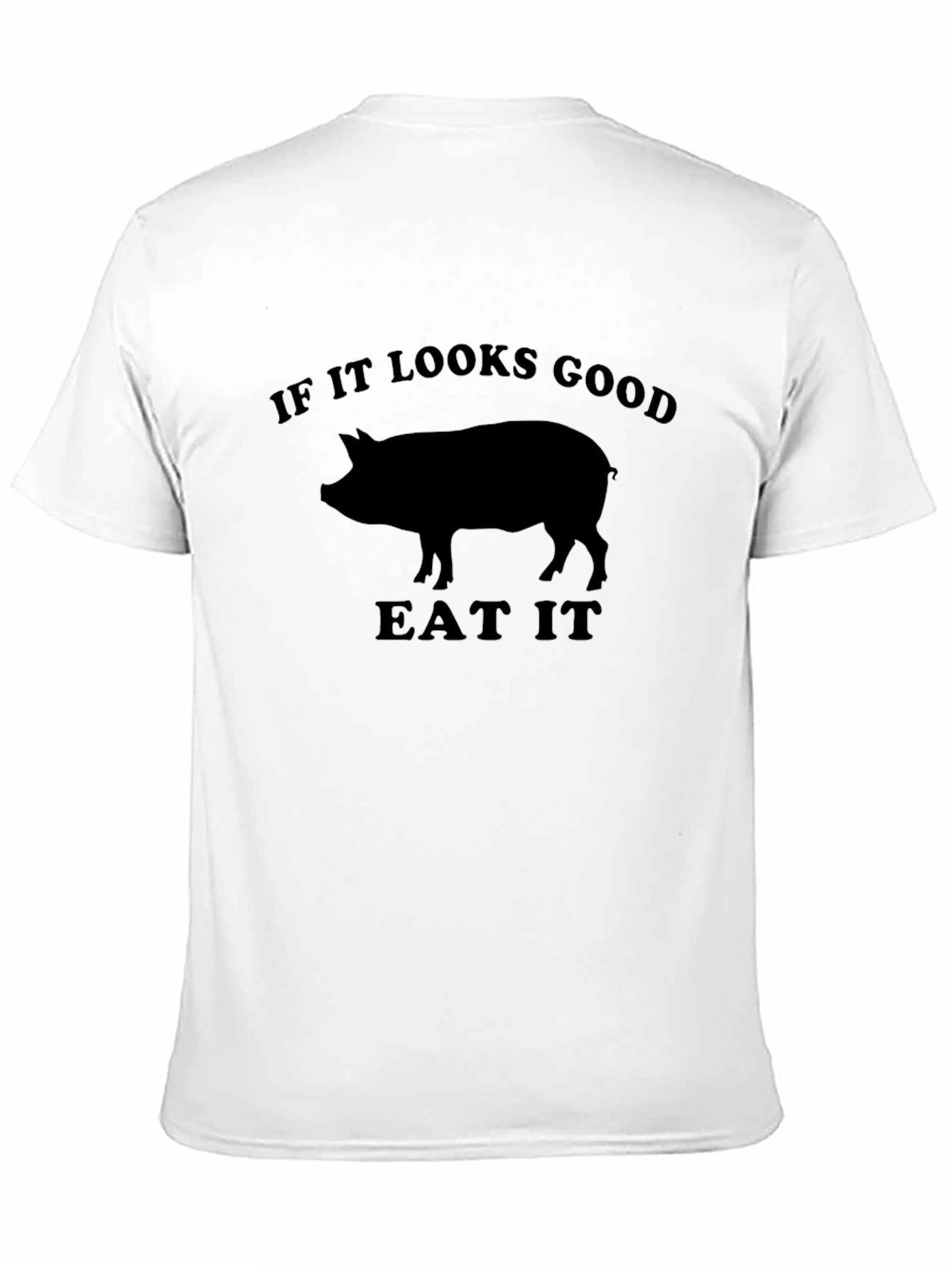 Black Funny Pig Graphic Tee - If It Looks Good Eat It view 11