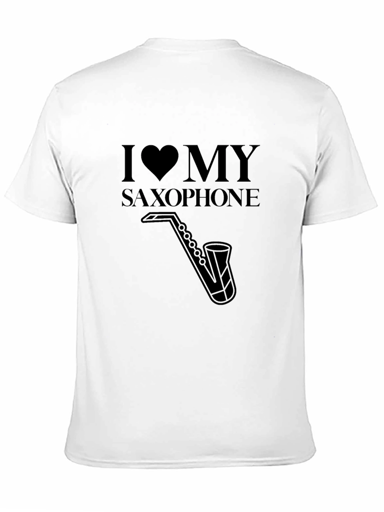 Black I Love My Saxophone Black T-Shirt view 11