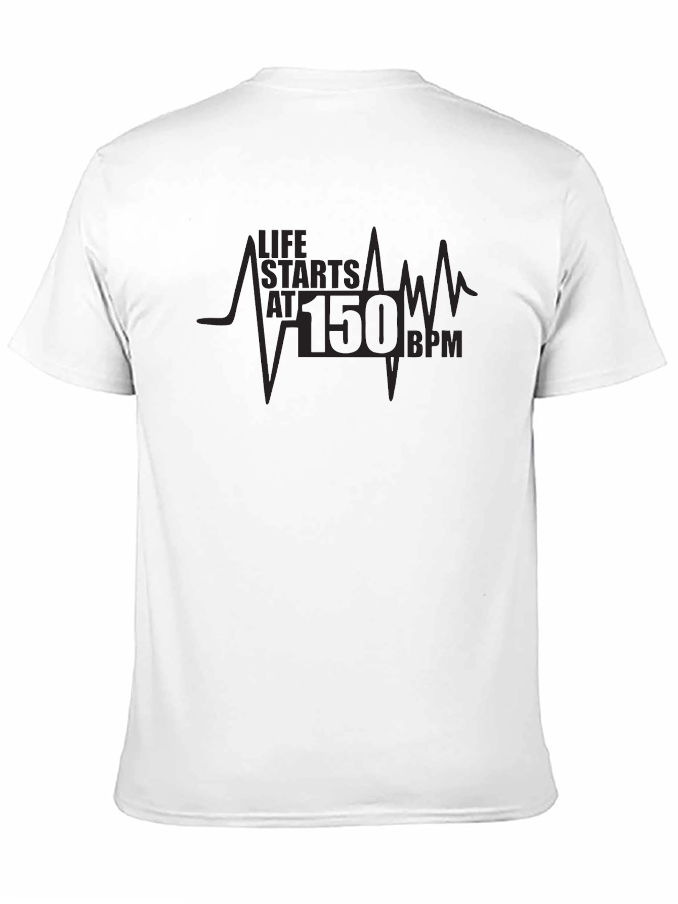 Black Life Starts at 150 BPM Graphic Tee view 11