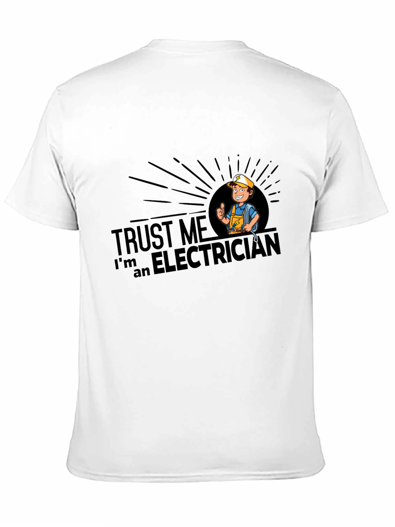 Black Trust Me, I'm An Electrician Graphic Tee view 11