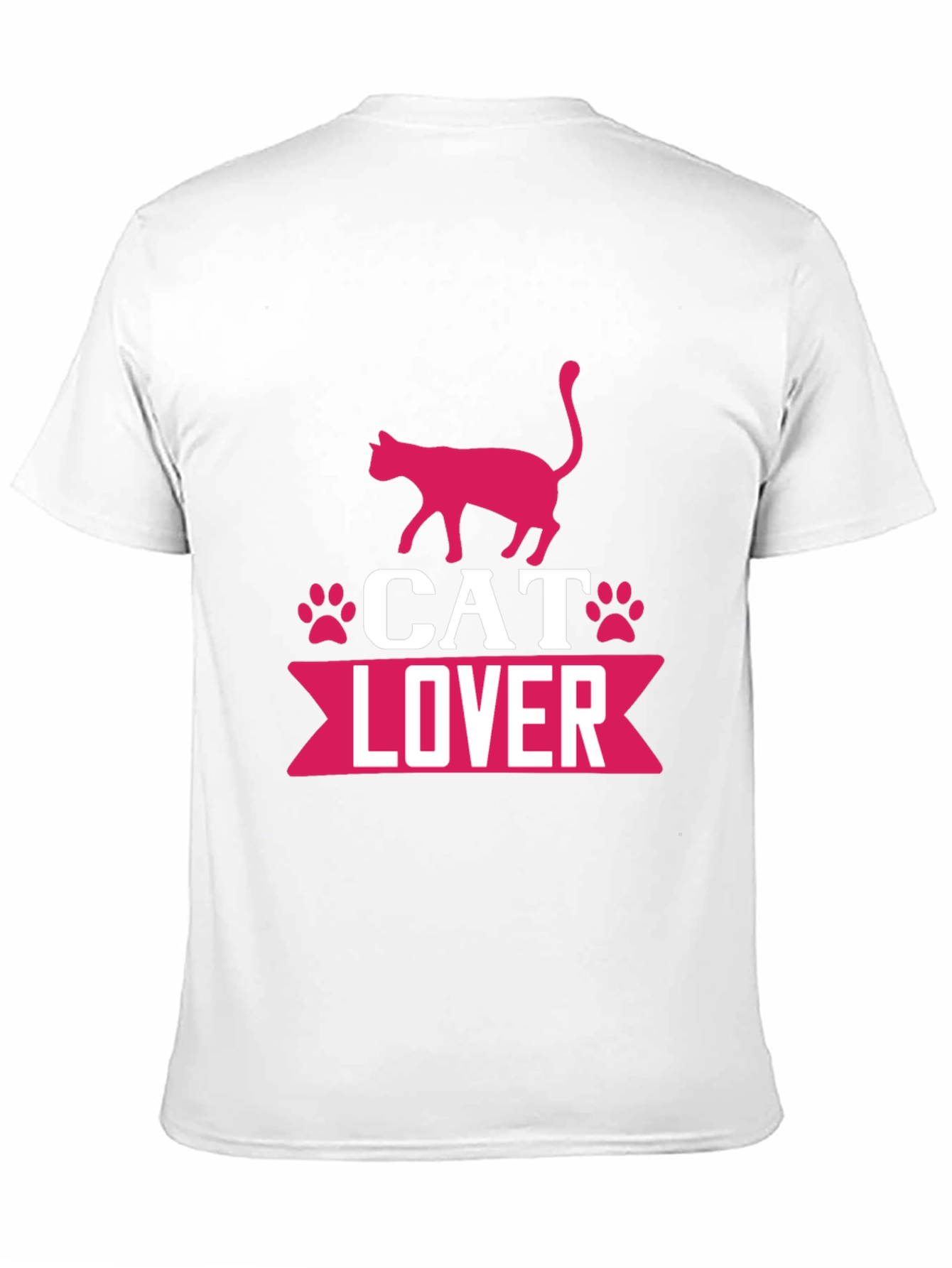 Black Cat Lover Graphic T-Shirt - Cute Pink Design view 11