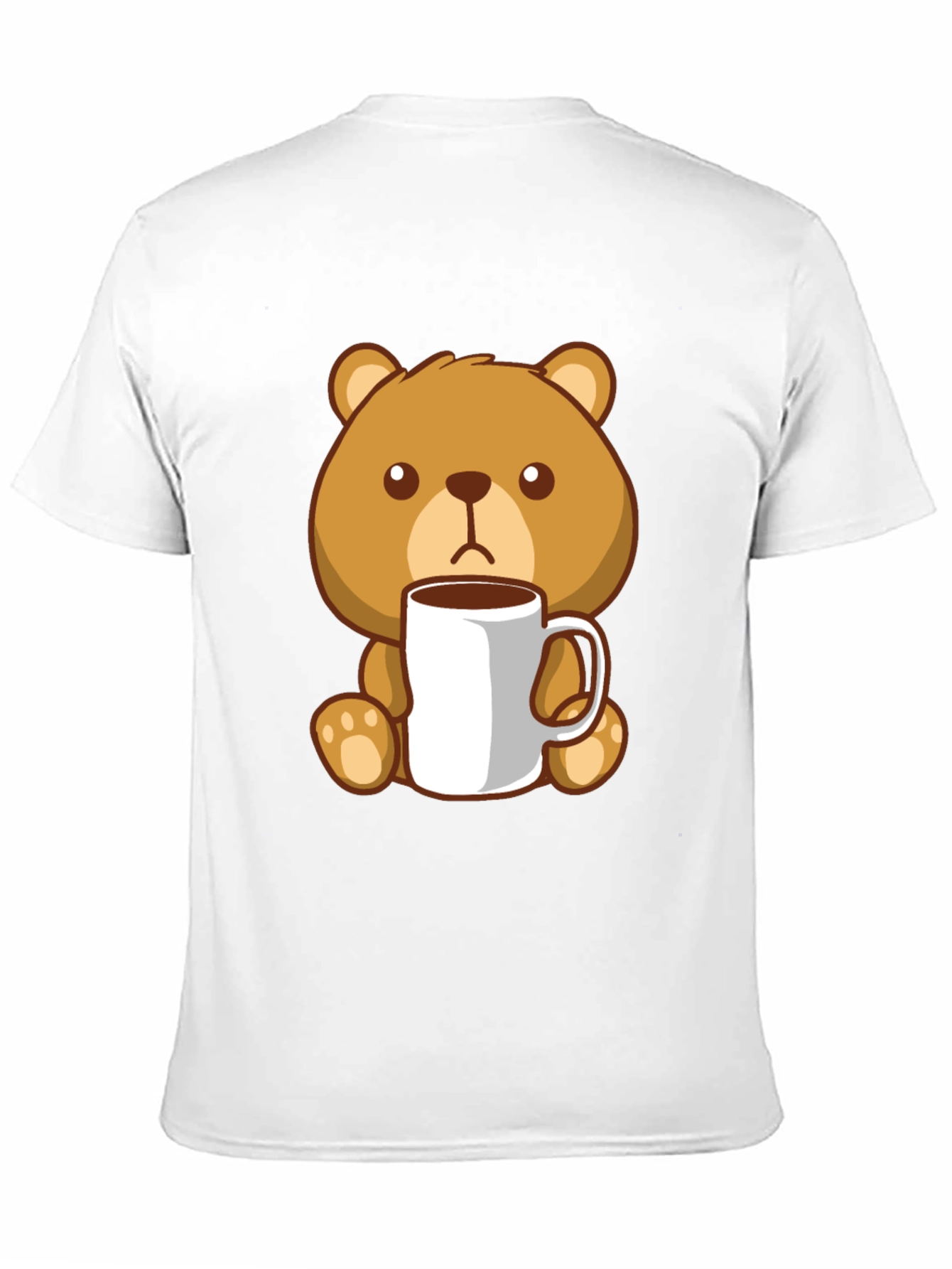 Black Cute Bear Coffee Lover Black T-Shirt view 11