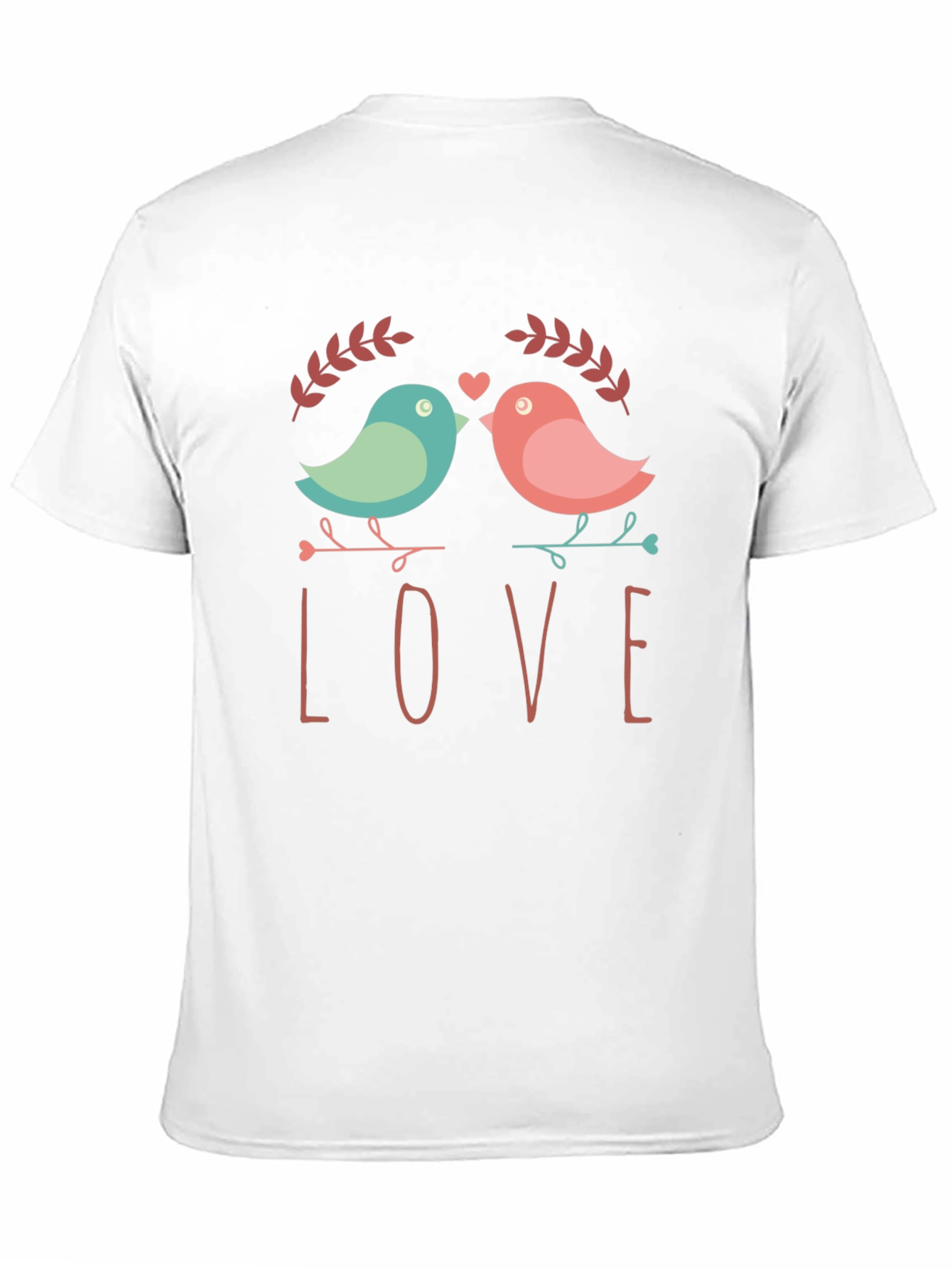 Black Love Birds Graphic Print T-Shirt view 11