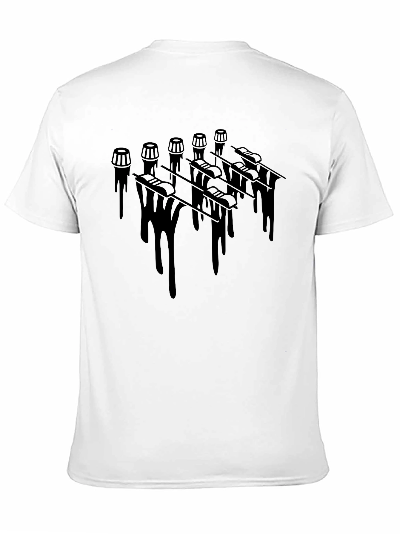Black Dripping Valves Graphic Tee - Black Cotton Comfort view 11