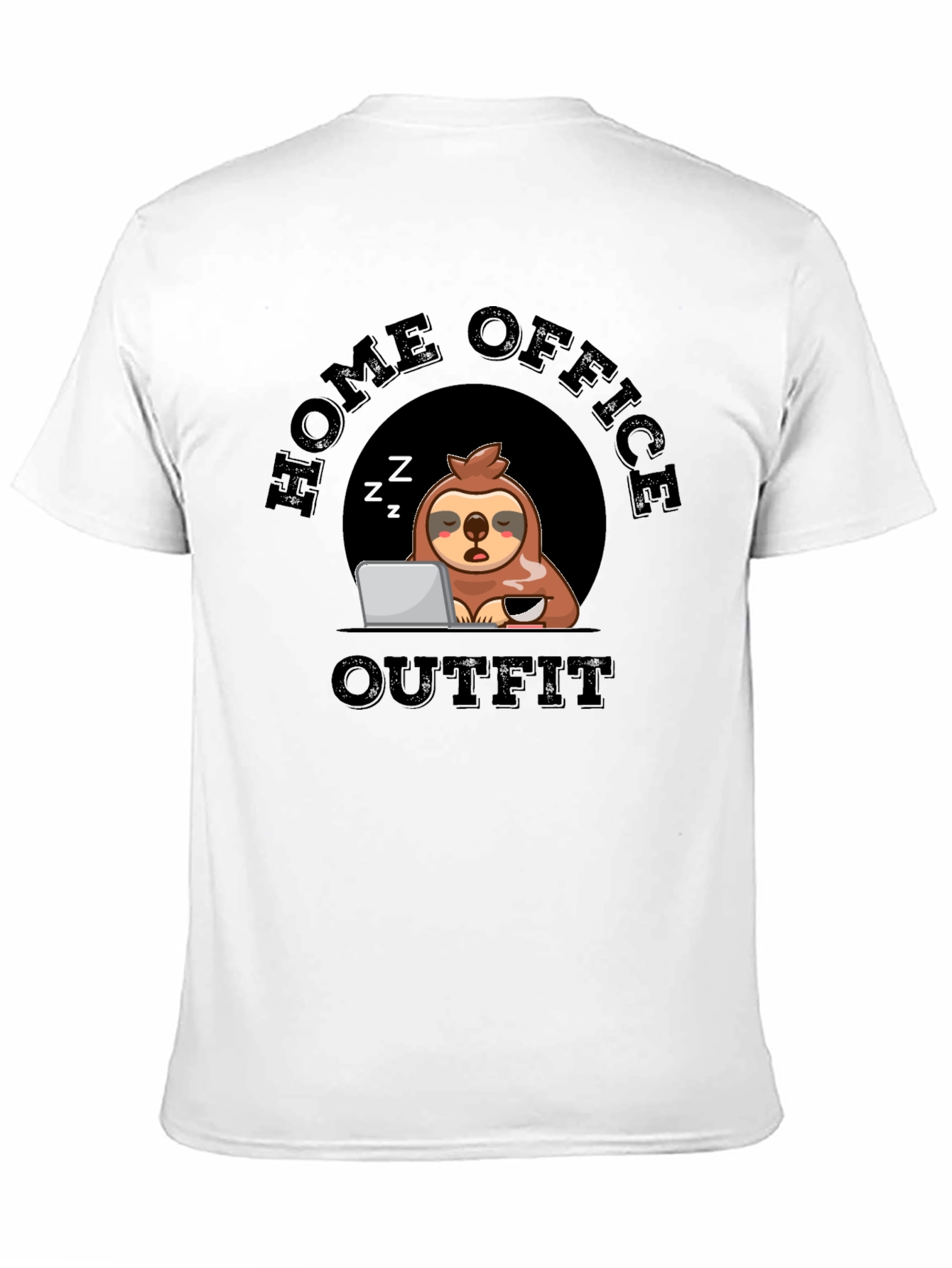 Black Home Office Outfit Sloth T-Shirt view 11