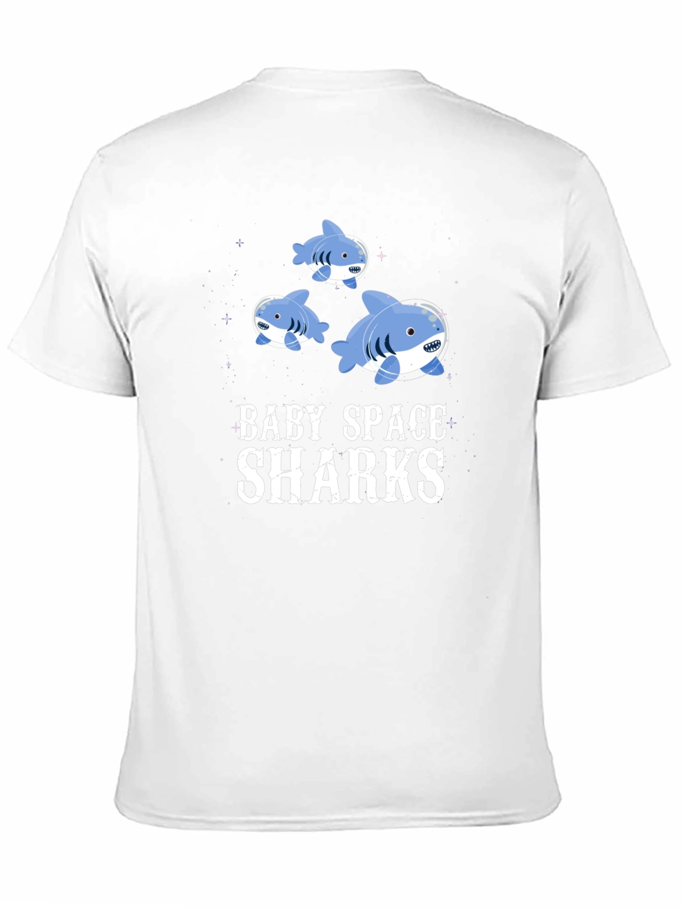 Black Baby Space Sharks Graphic T-Shirt view 11
