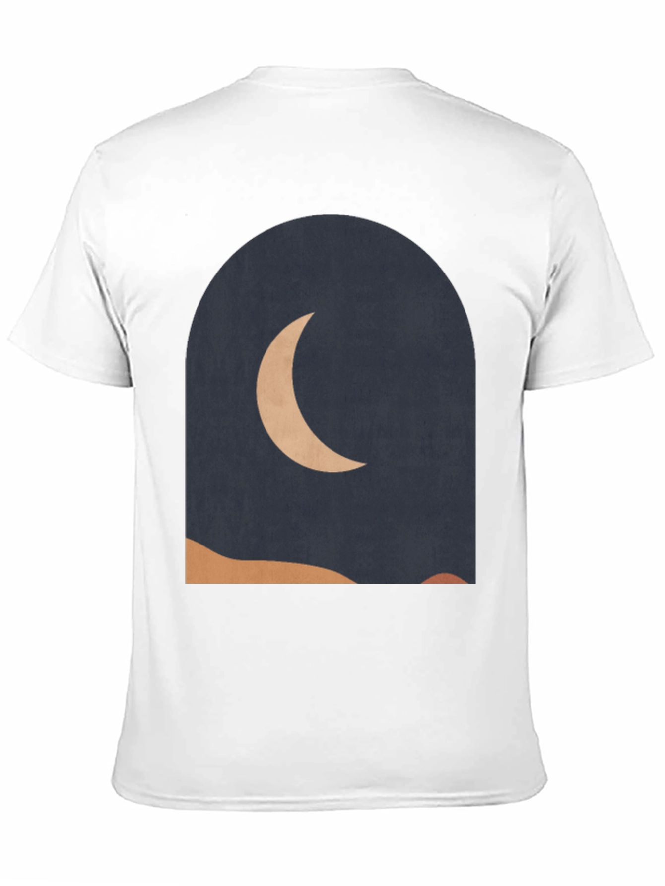 Black Modern Crescent Moon Graphic Tee view 11