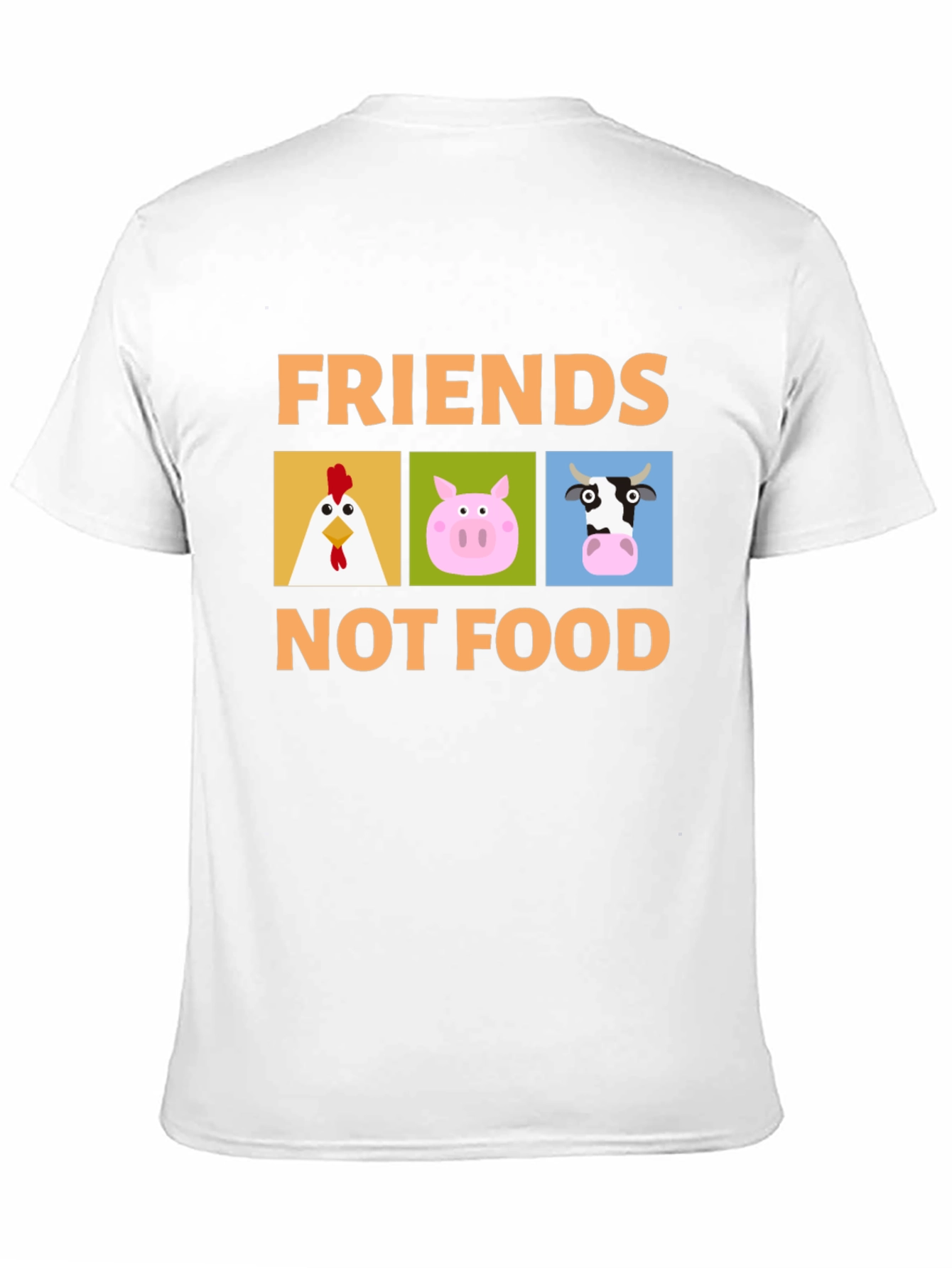 Black Friends Not Food T-Shirt Vegan Animal Lover Tee view 11