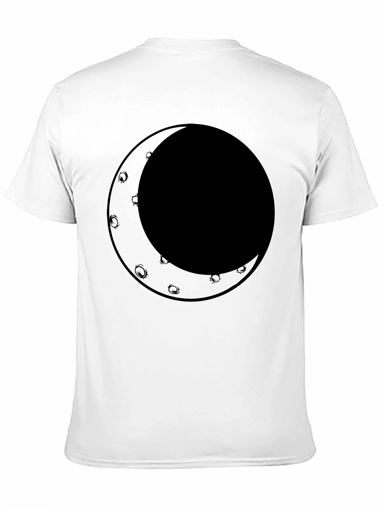 Black Crescent Moon Graphic Tee - Black Cotton Comfort view 11