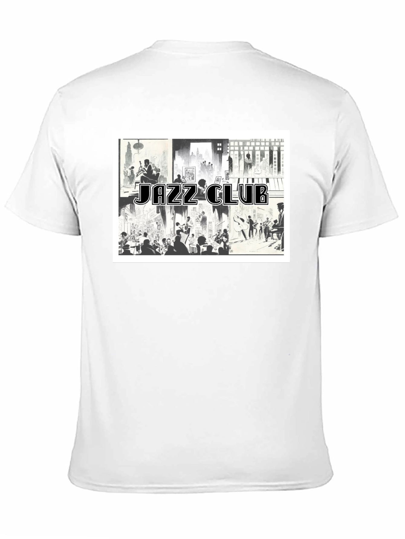 Black Jazz Club Graphic Tee - Black Cotton Blend view 11