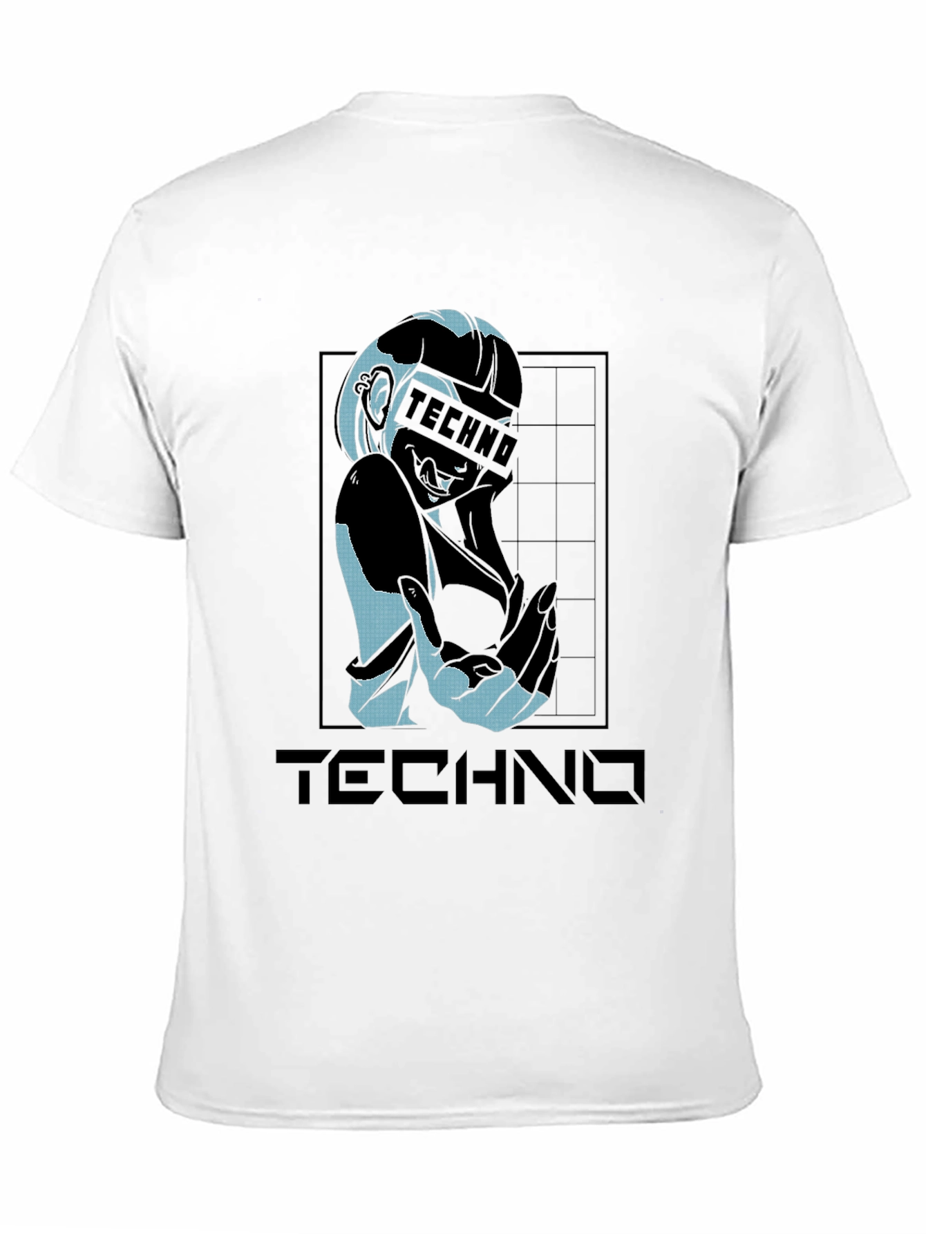 Black Techno Graphic T-Shirt - Stylish Black Tee view 11