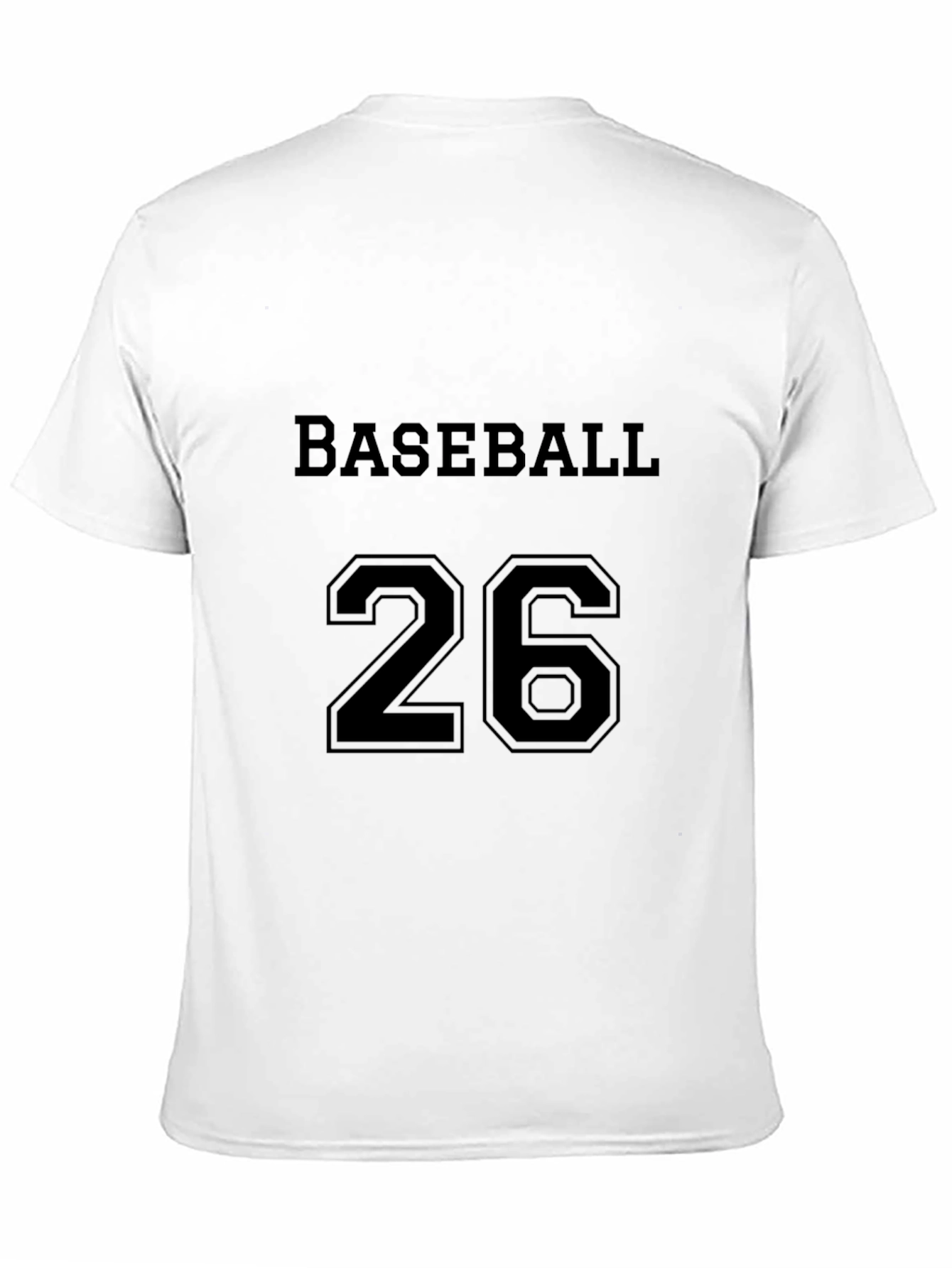 Black Baseball 26 Graphic Tee - Black Cotton T-Shirt view 11