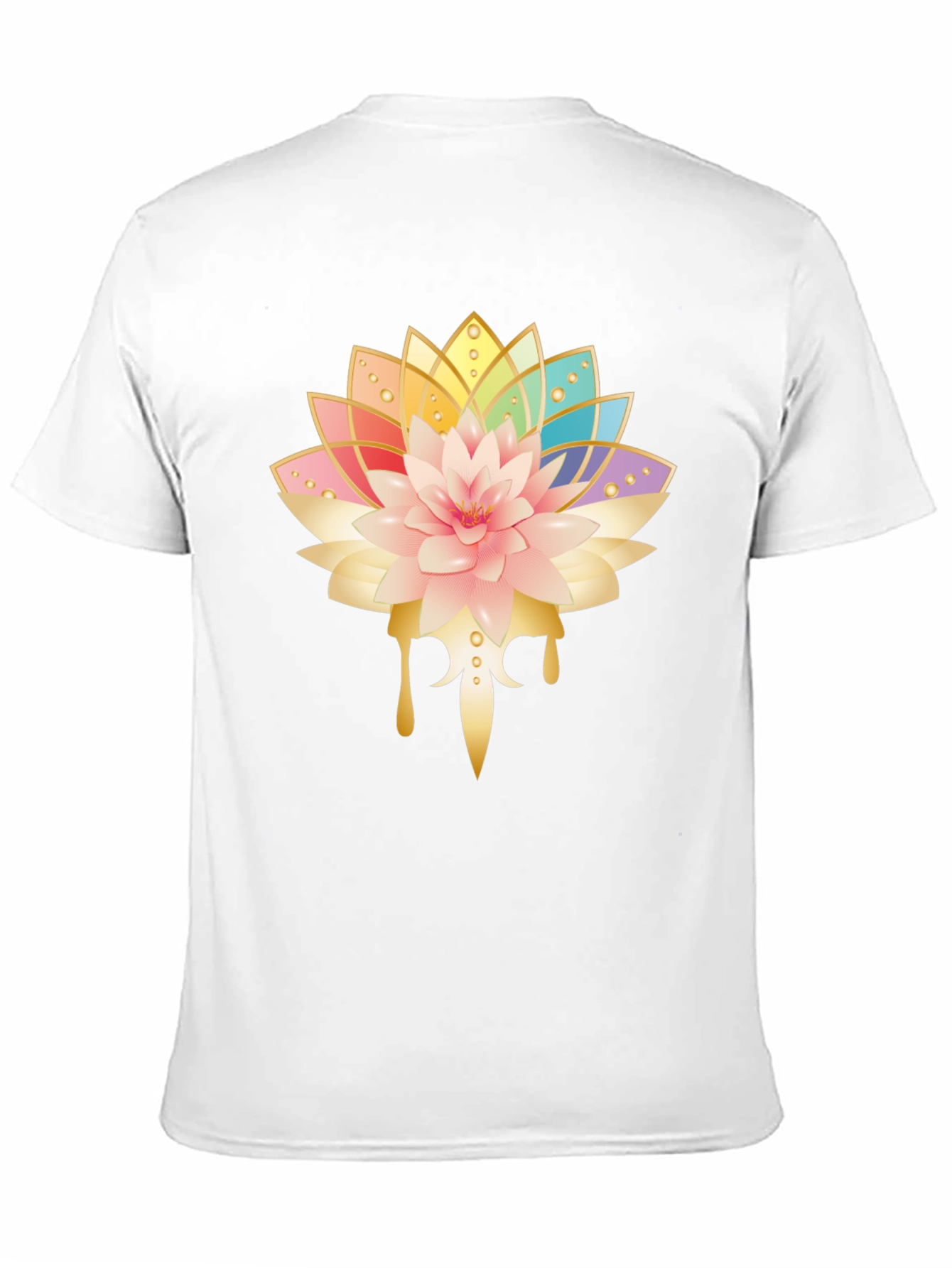 Black Lotus Flower Graphic Black T-Shirt view 11