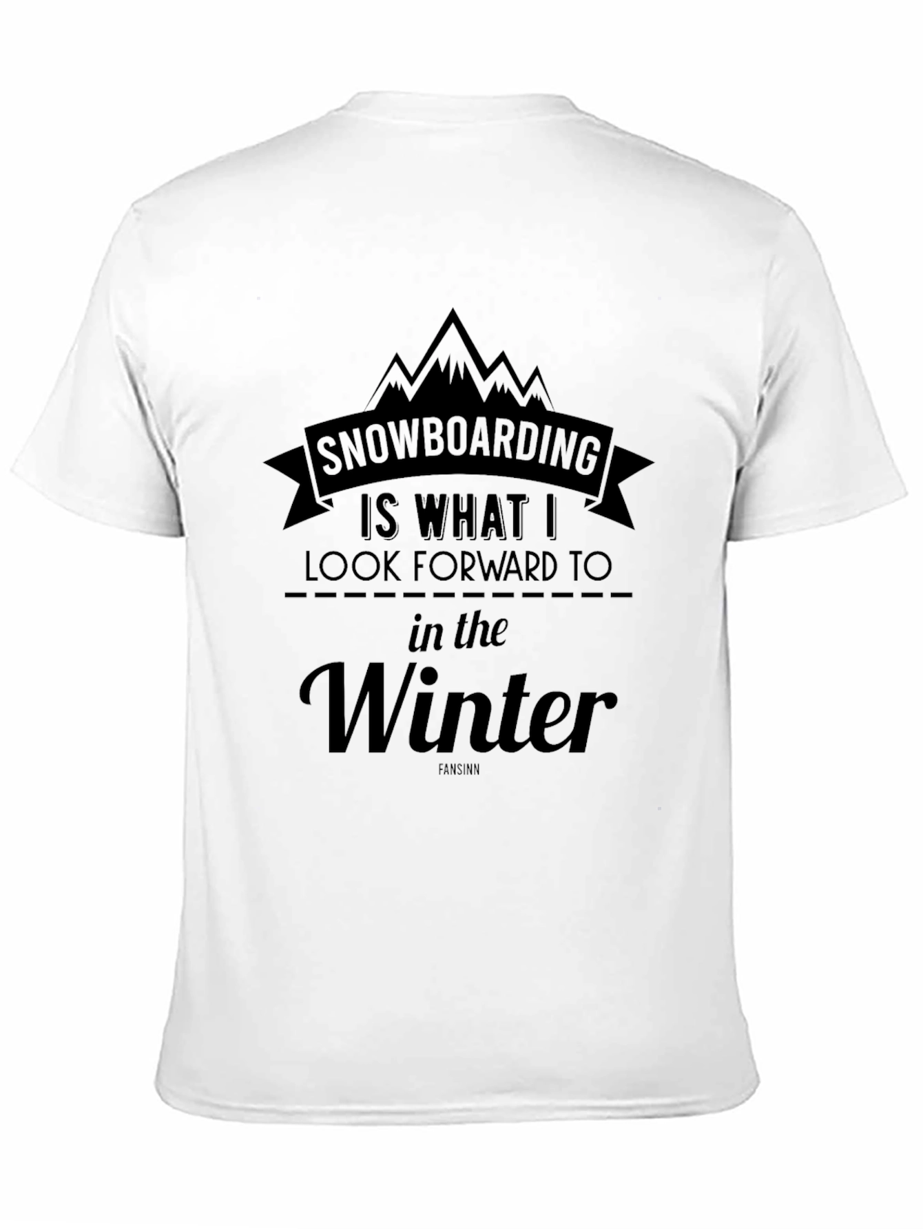 Black Snowboarding Winter T-Shirt view 11