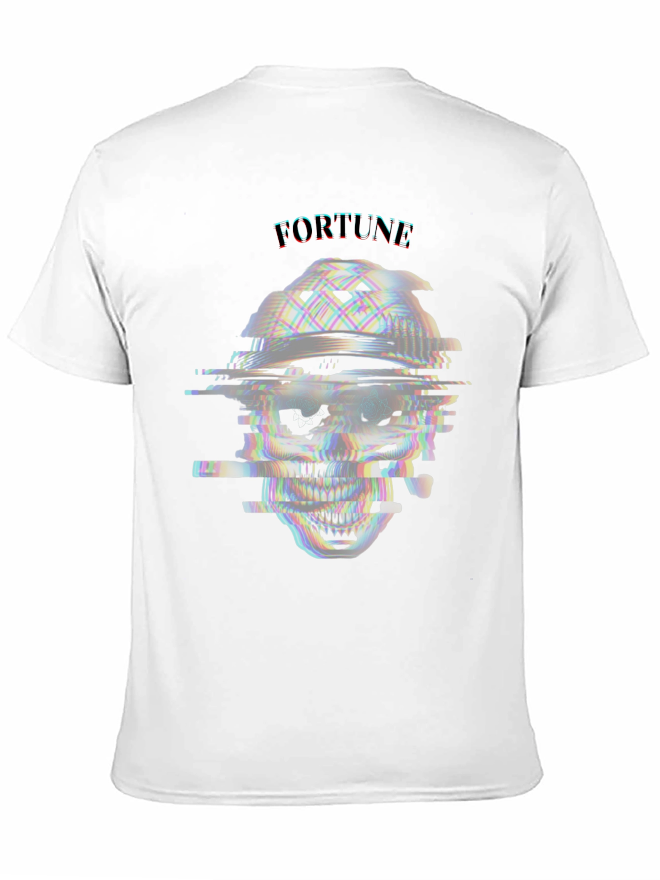 Black Glitch Skull T-Shirt - Fortune Tee view 11