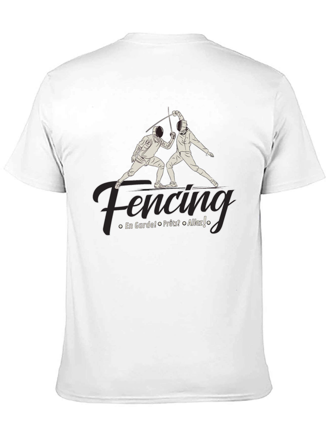 Black Fencing T-Shirt - En Garde Design view 11