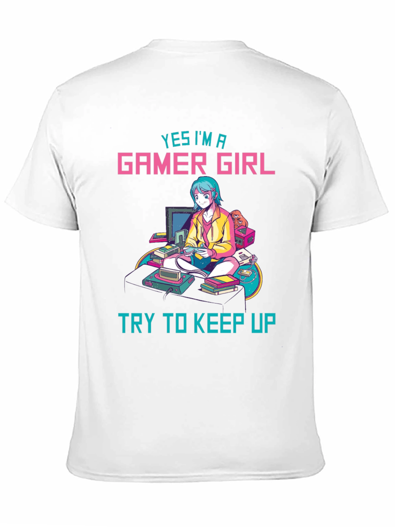 Black Gamer Girl Graphic Tee - Yes I'm A Gamer Girl - Keep Up view 11
