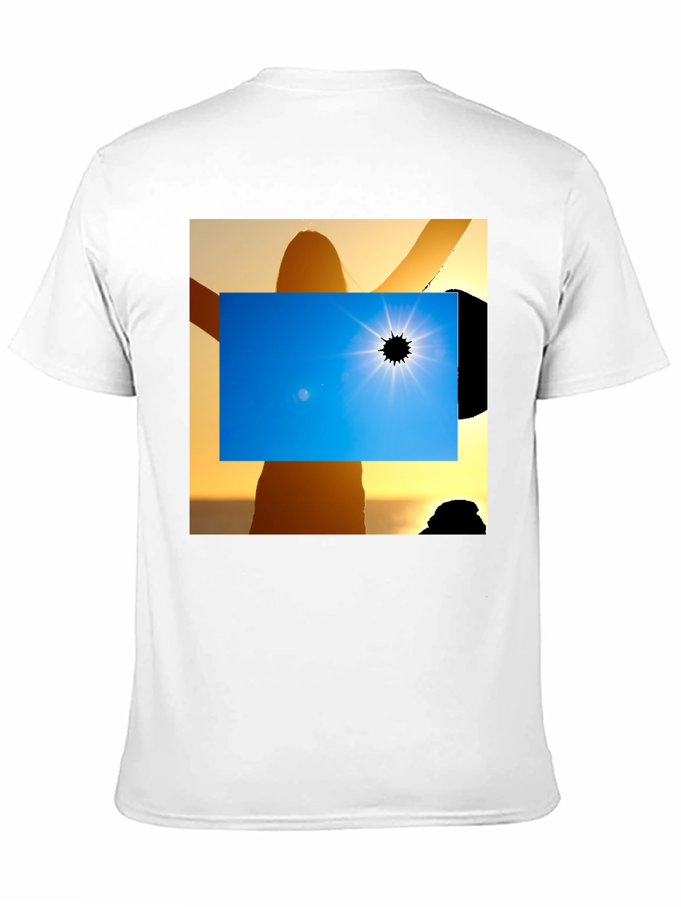 Black Solar Eclipse Graphic Tee - Black Cotton Shirt view 11