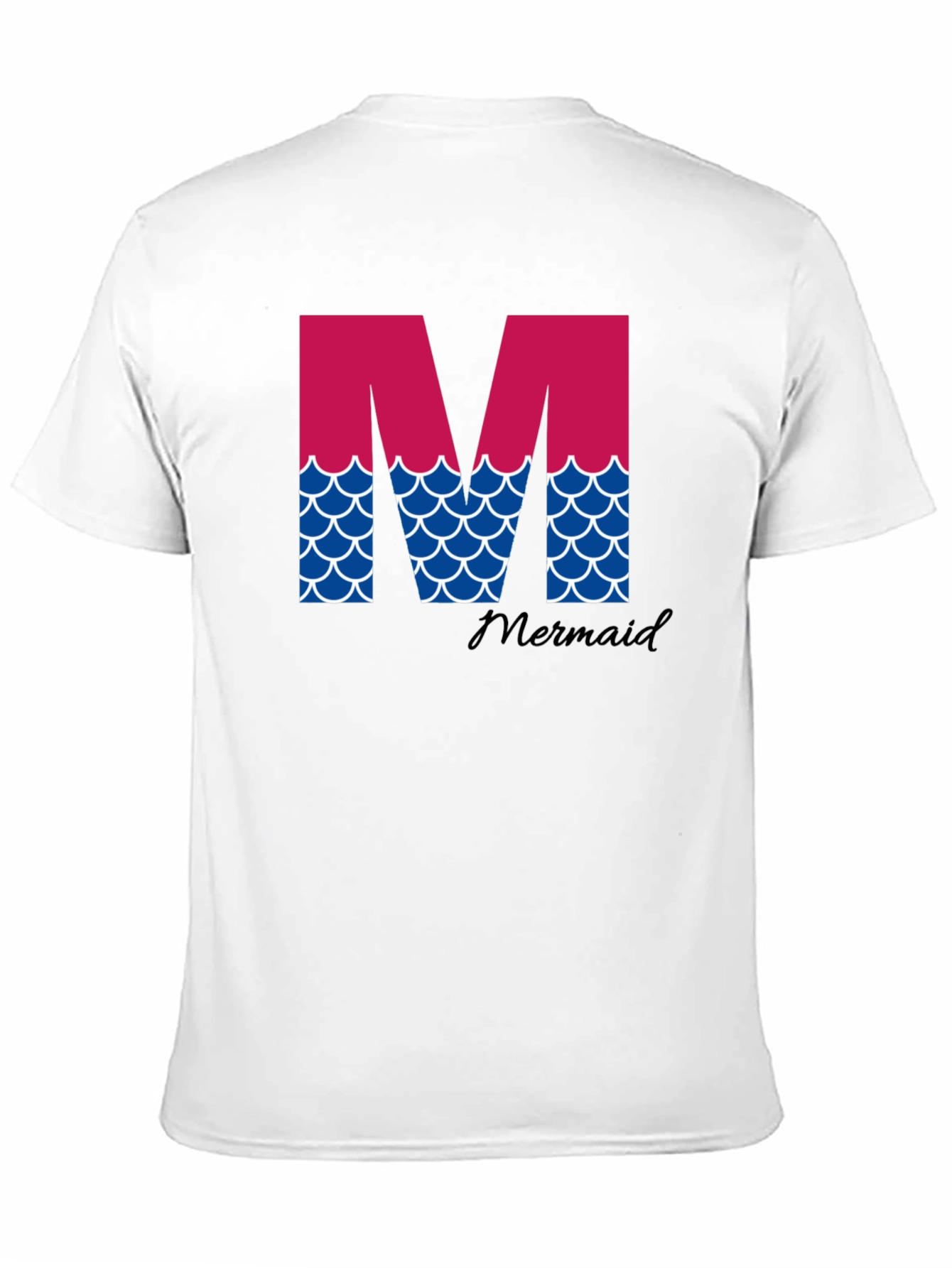 Black Mermaid Initial 'M' T-Shirt view 11