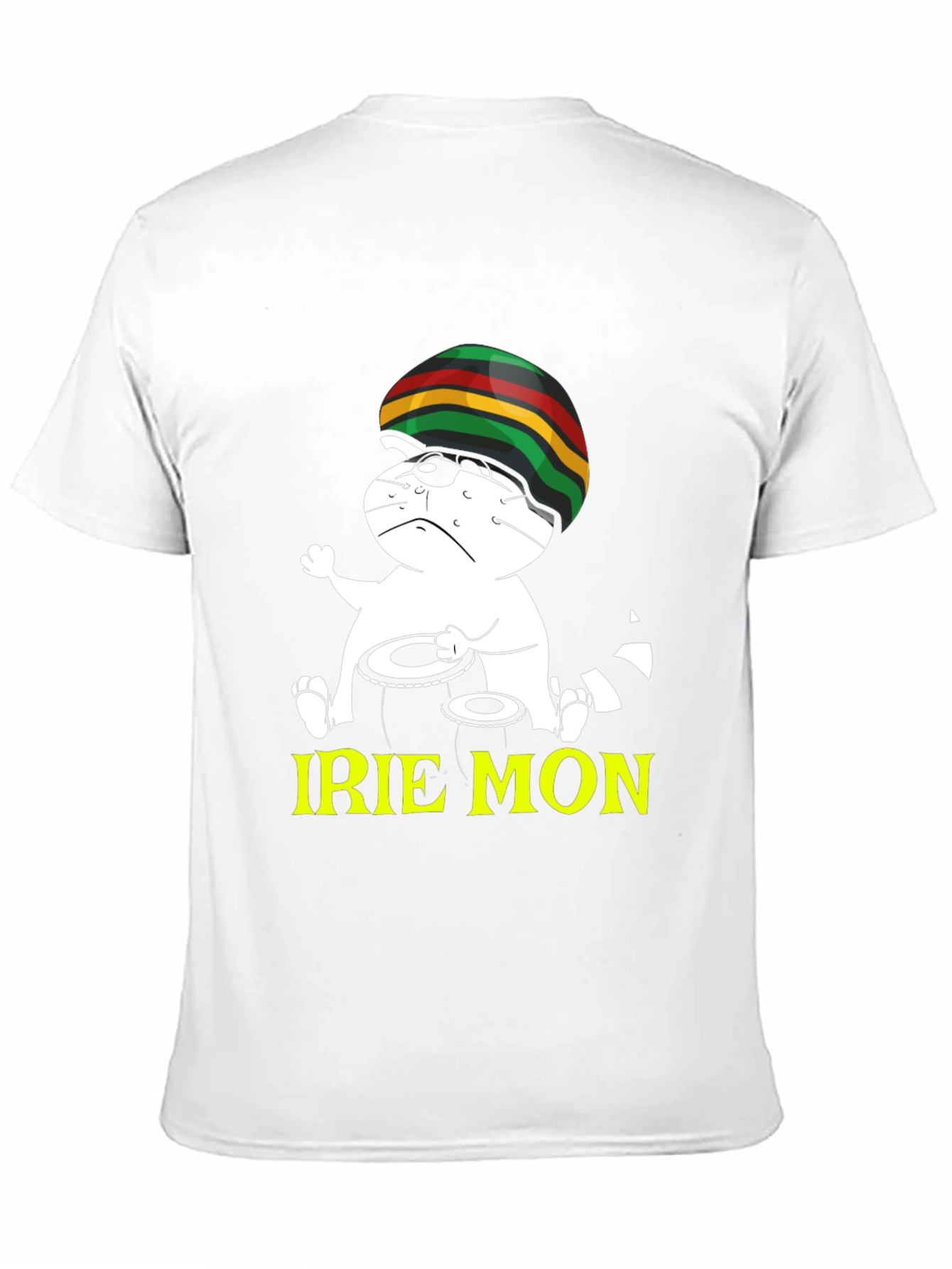 Black Irie Mon Rastafarian Cat Black T-Shirt view 11