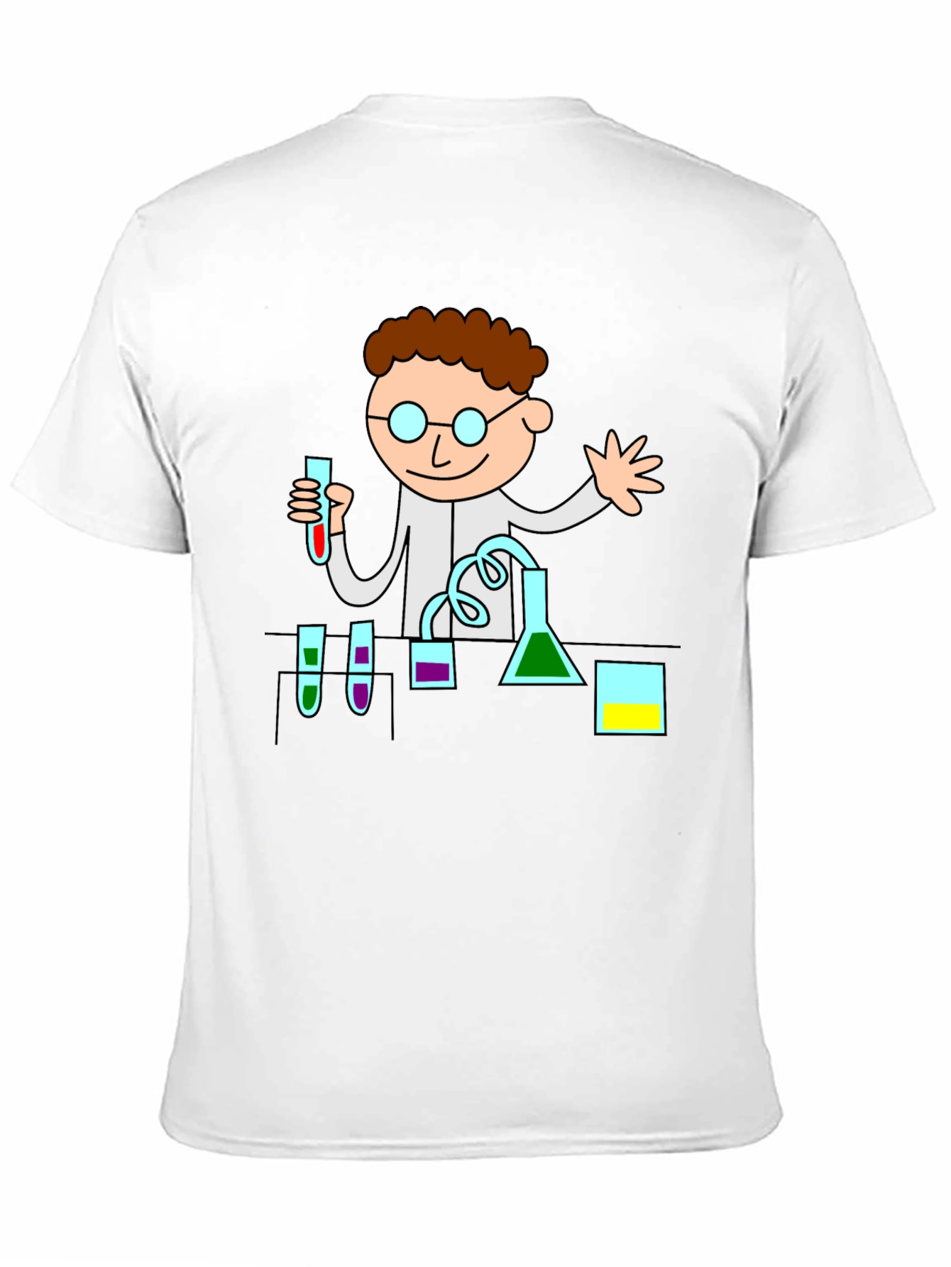 Black Scientist Graphic Tee - Black Cotton T-Shirt view 11