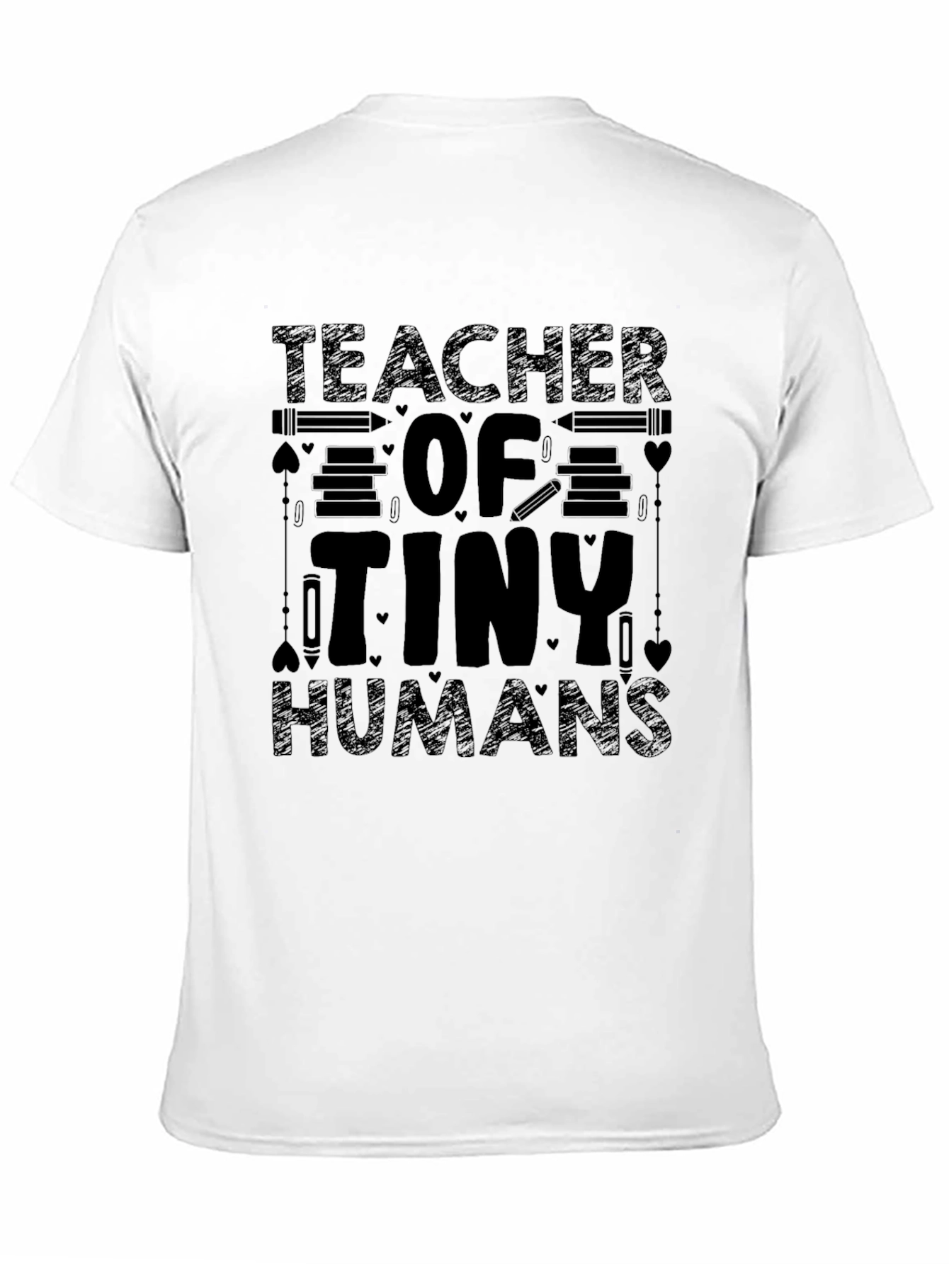 Black Teacher of Tiny Humans Black Graphic T-Shirt view 11
