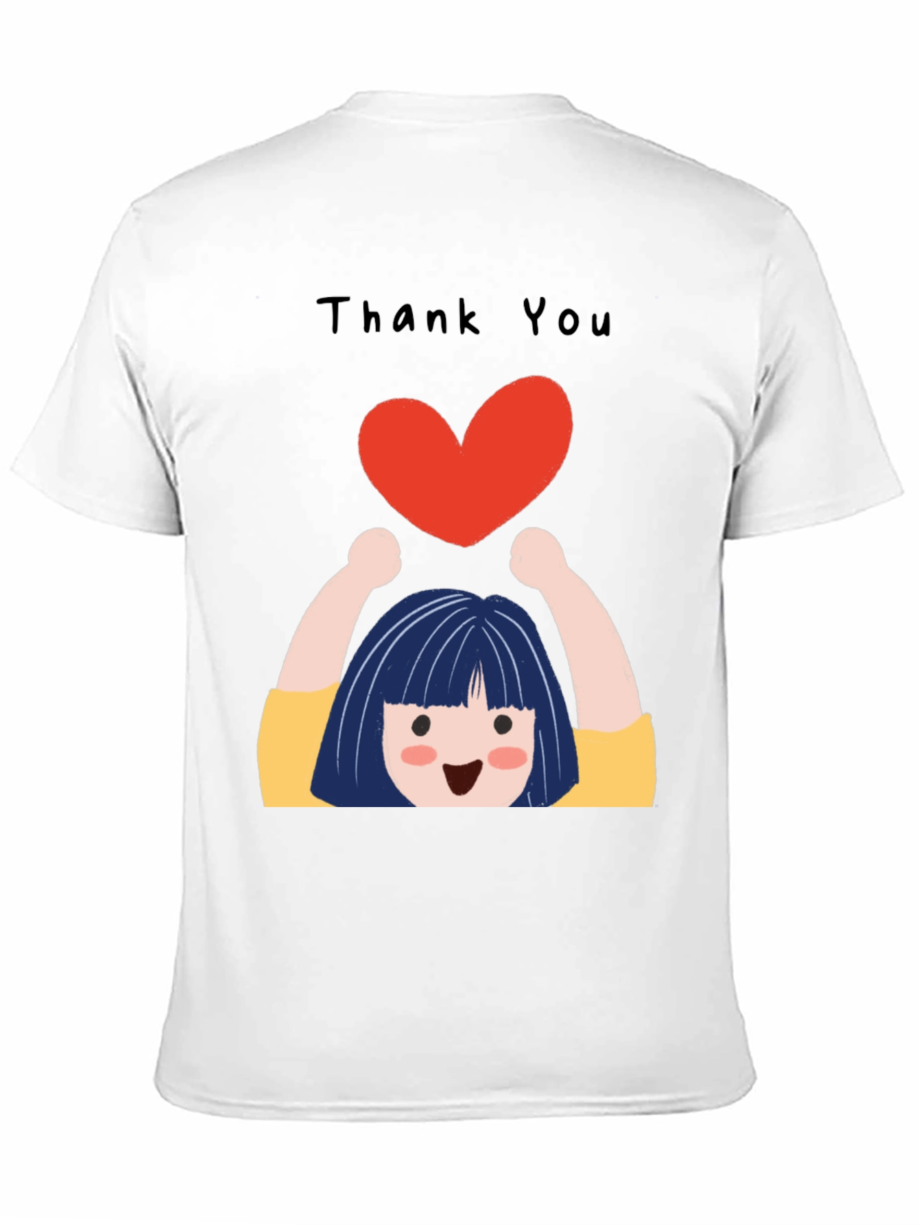 Black Thank You Heart Graphic T-Shirt view 11
