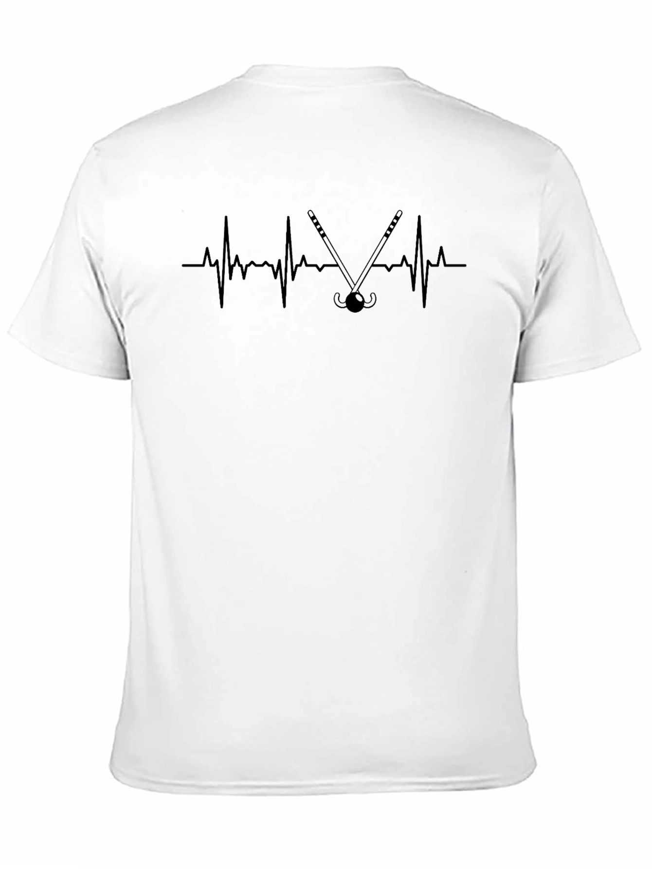 Black Hockey Heartbeat T-Shirt - Sporty Graphic Tee view 11