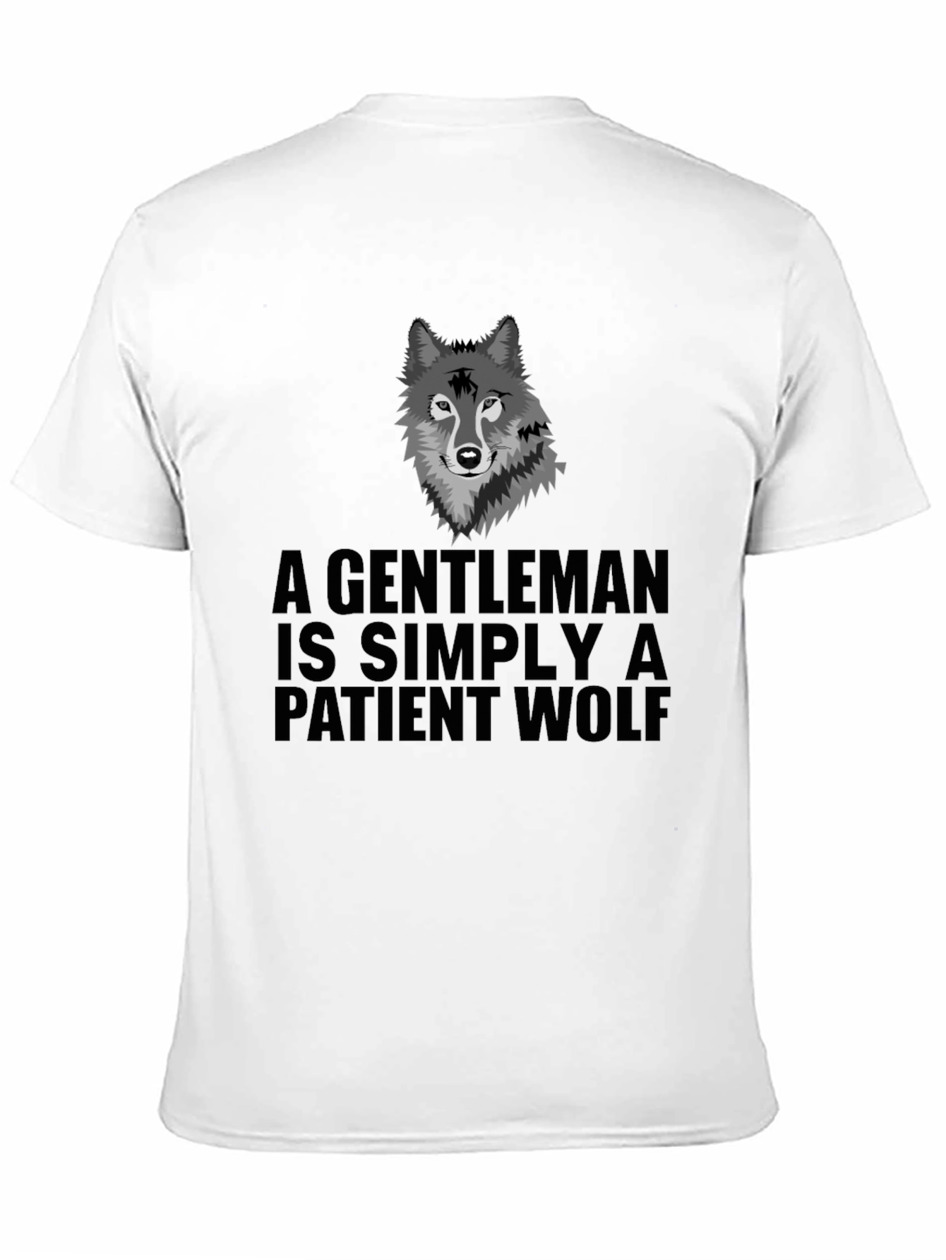 Black Gentleman Wolf Graphic Tee - Black Crewneck view 11